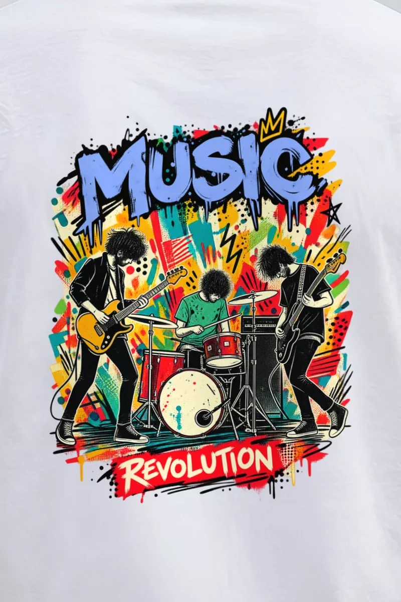"Music Revolution" Heavyweight Unisex Crewneck T-shirt