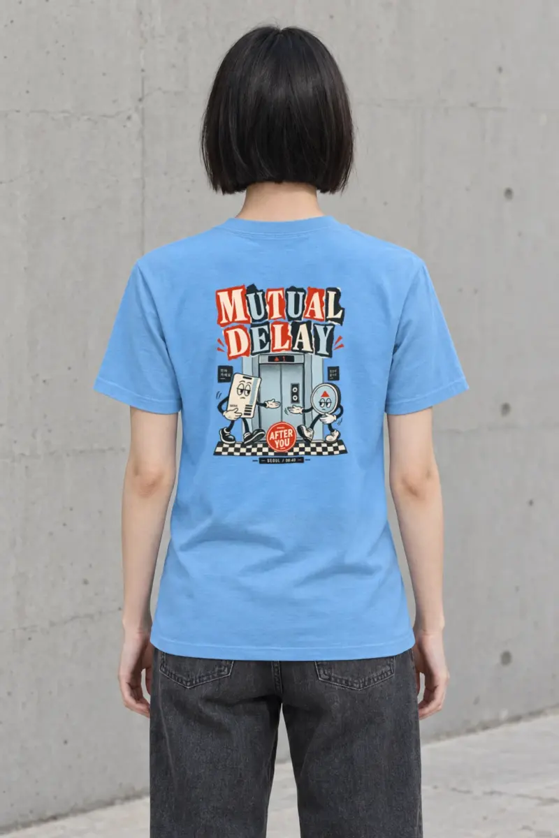 “Mutual Delay” Heavyweight Unisex Crewneck T-shirt