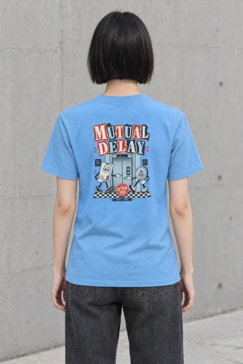"Mutual Delay" Heavyweight Unisex Crewneck T-shirt