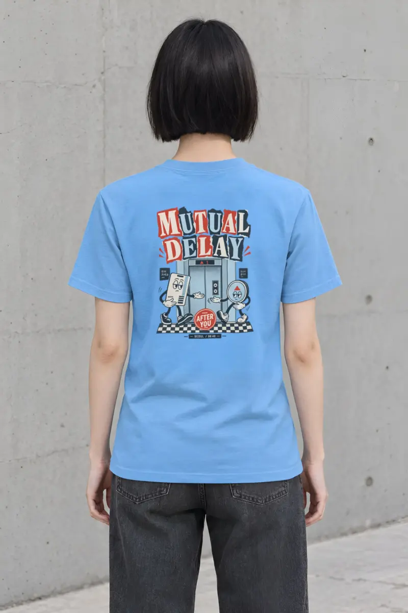 "Mutual Delay" Heavyweight Unisex Crewneck T-shirt