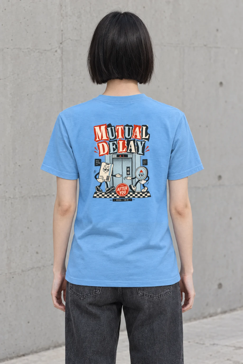 "Mutual Delay" Heavyweight Unisex Crewneck T-shirt