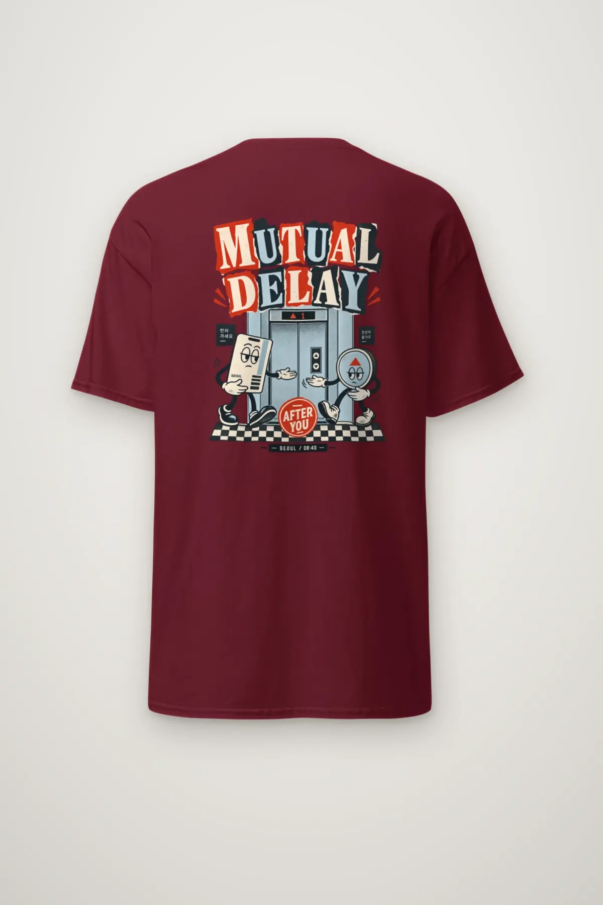 "Mutual Delay" Heavyweight Unisex Crewneck T-shirt