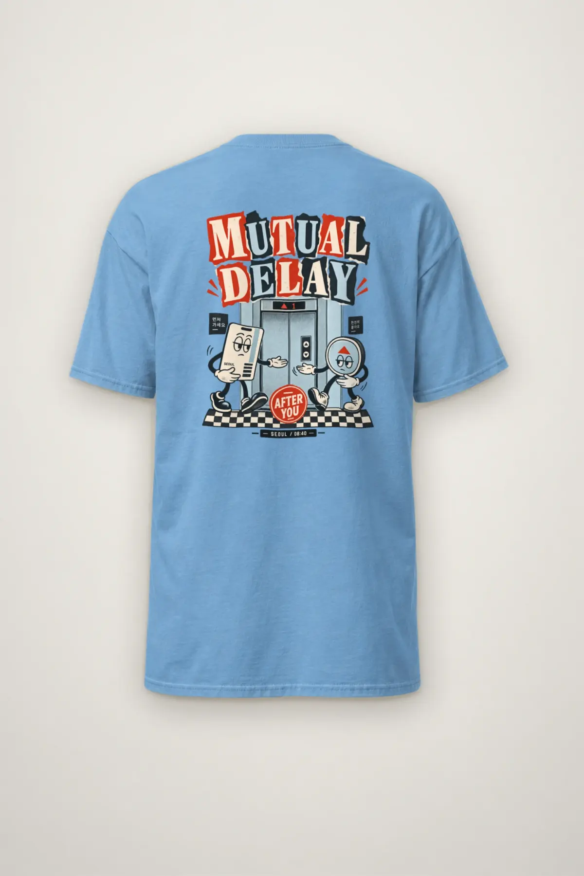 "Mutual Delay" Heavyweight Unisex Crewneck T-shirt