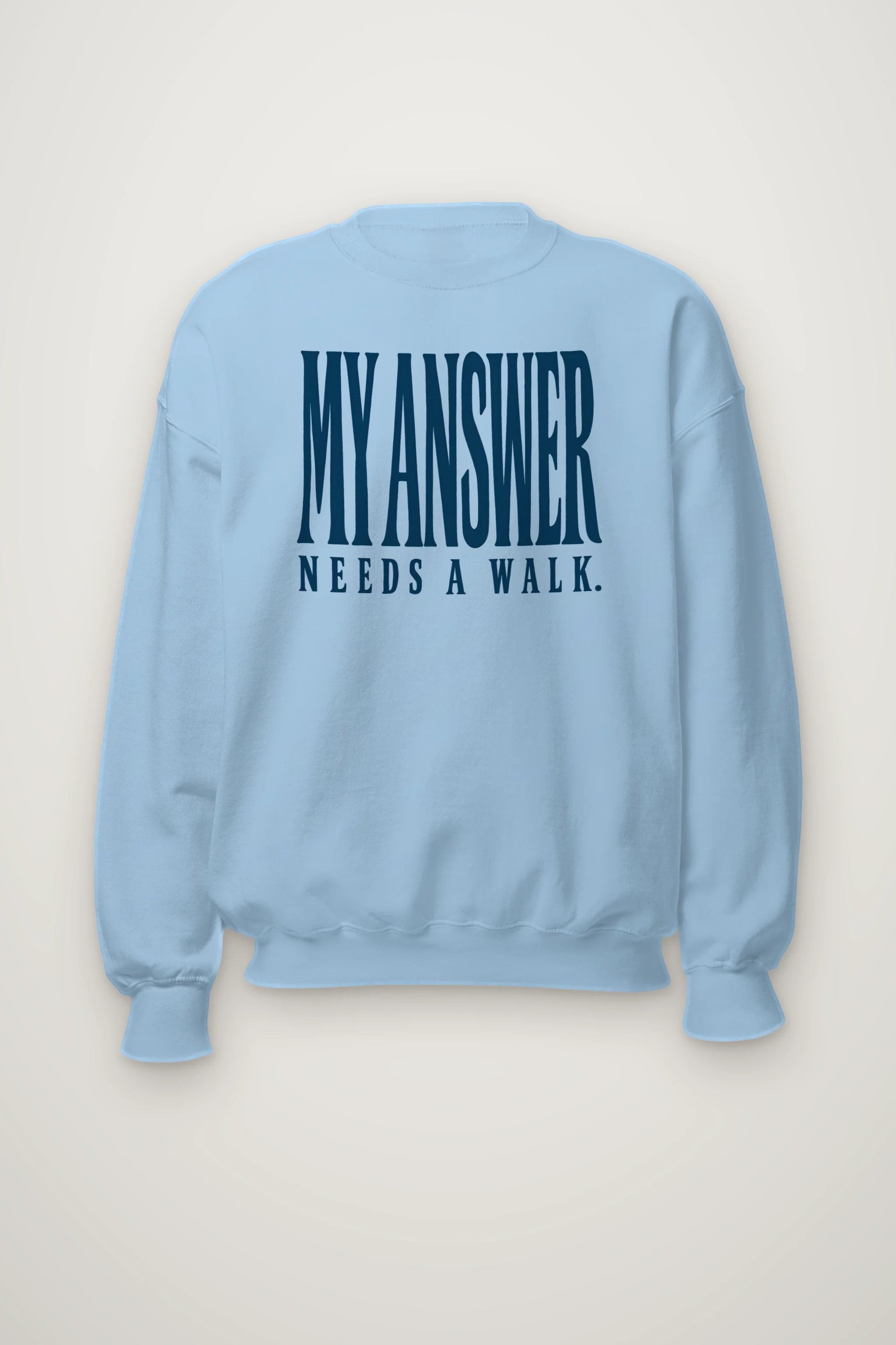"My Answer Needs a Walk" Heavy Blend Unisex Crewneck Sweatshirt