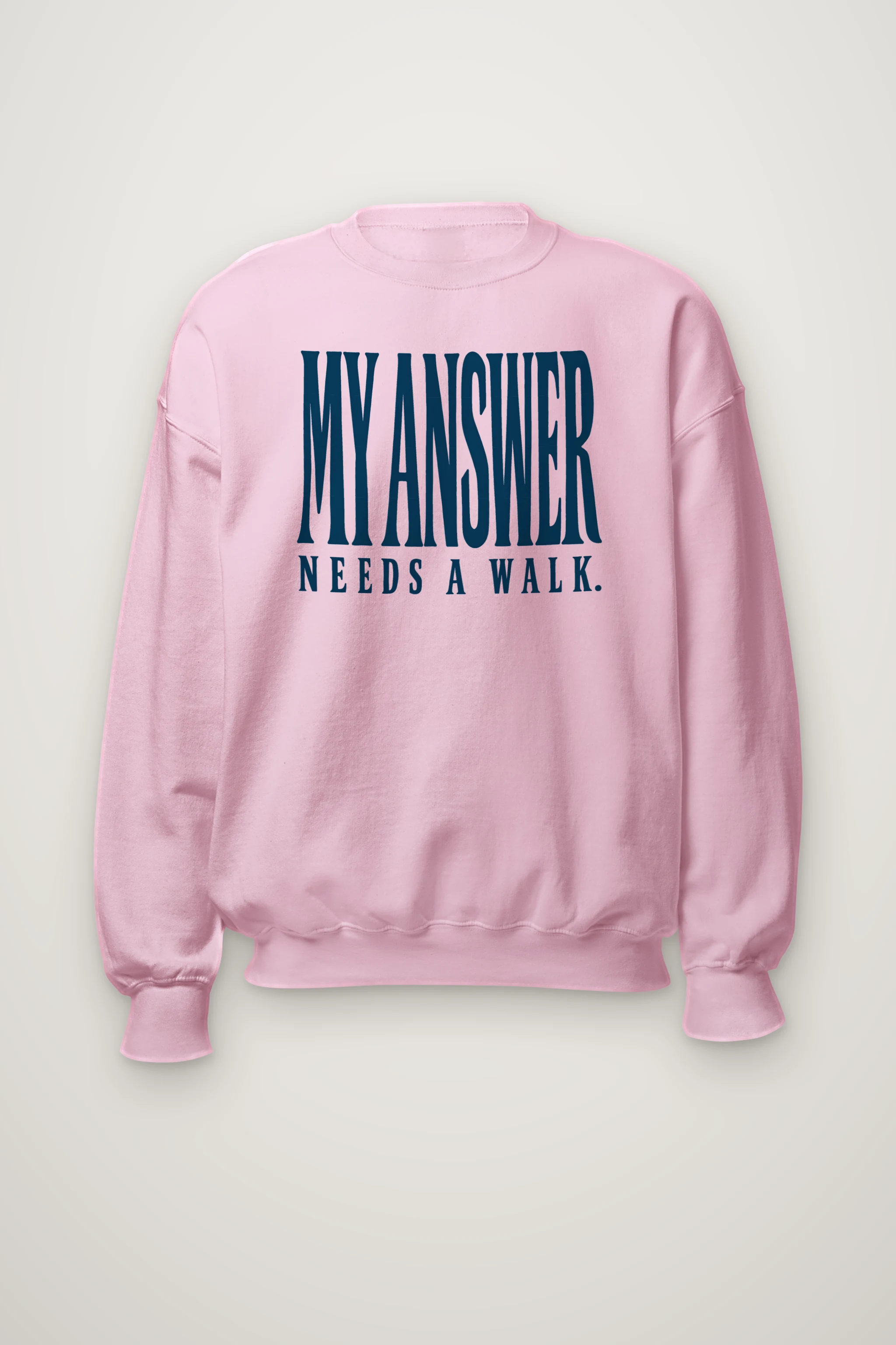 "My Answer Needs a Walk" Heavy Blend Unisex Crewneck Sweatshirt