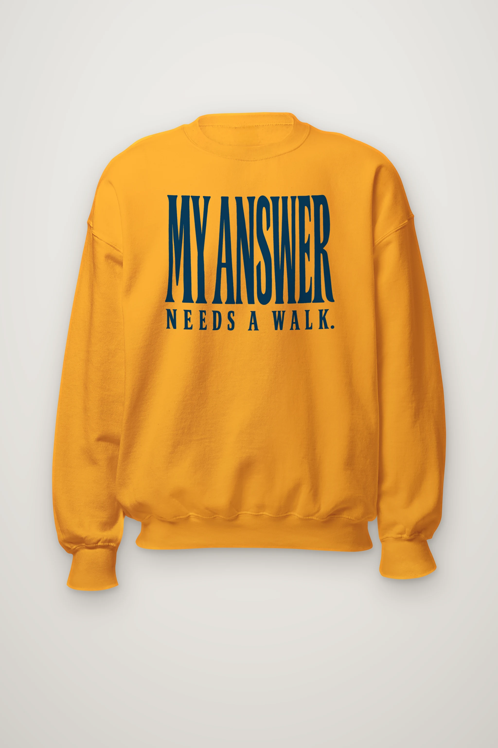 "My Answer Needs a Walk" Heavy Blend Unisex Crewneck Sweatshirt