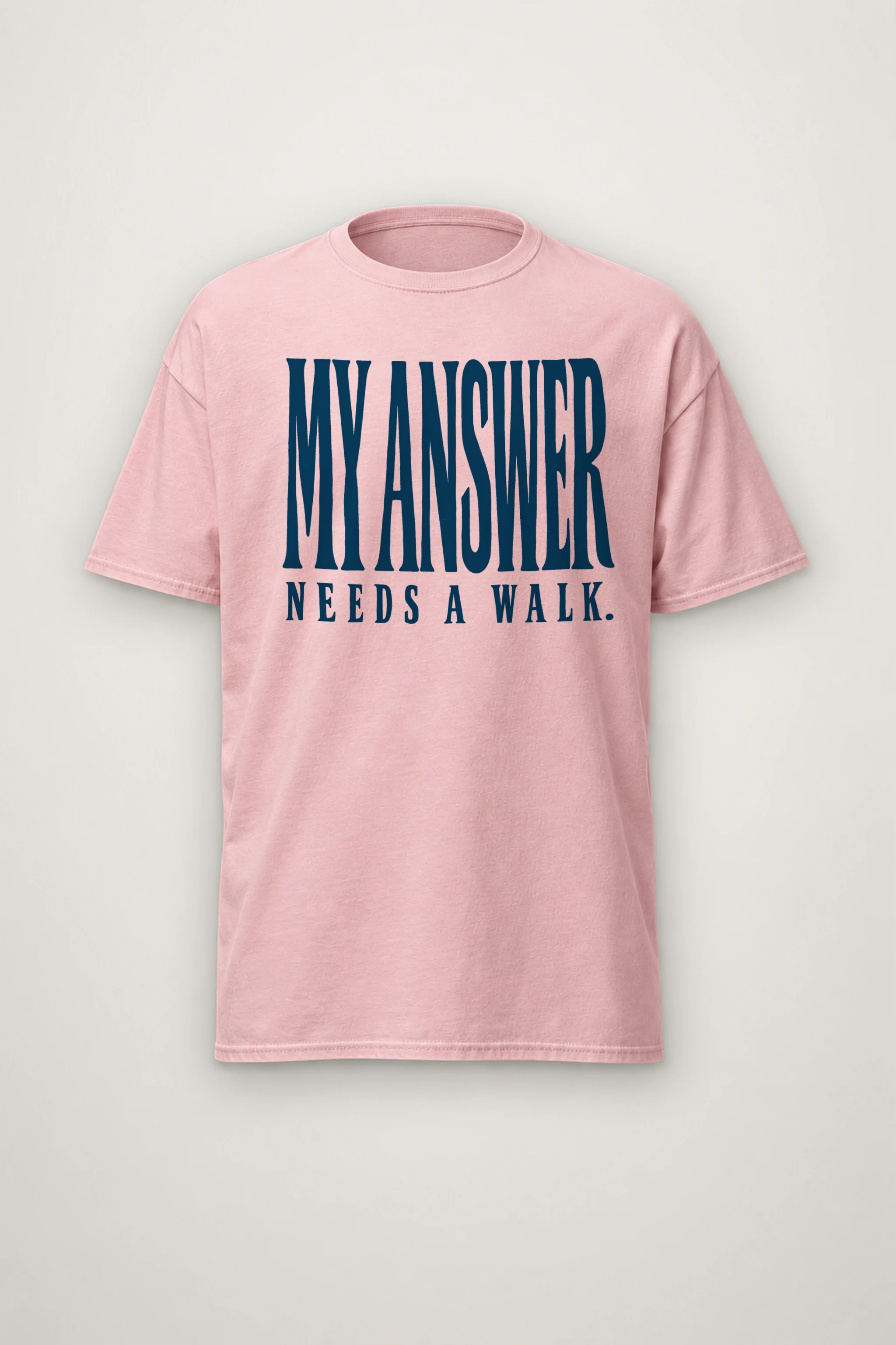 "My Answer Needs a Walk" Heavyweight Unisex Crewneck T-shirt
