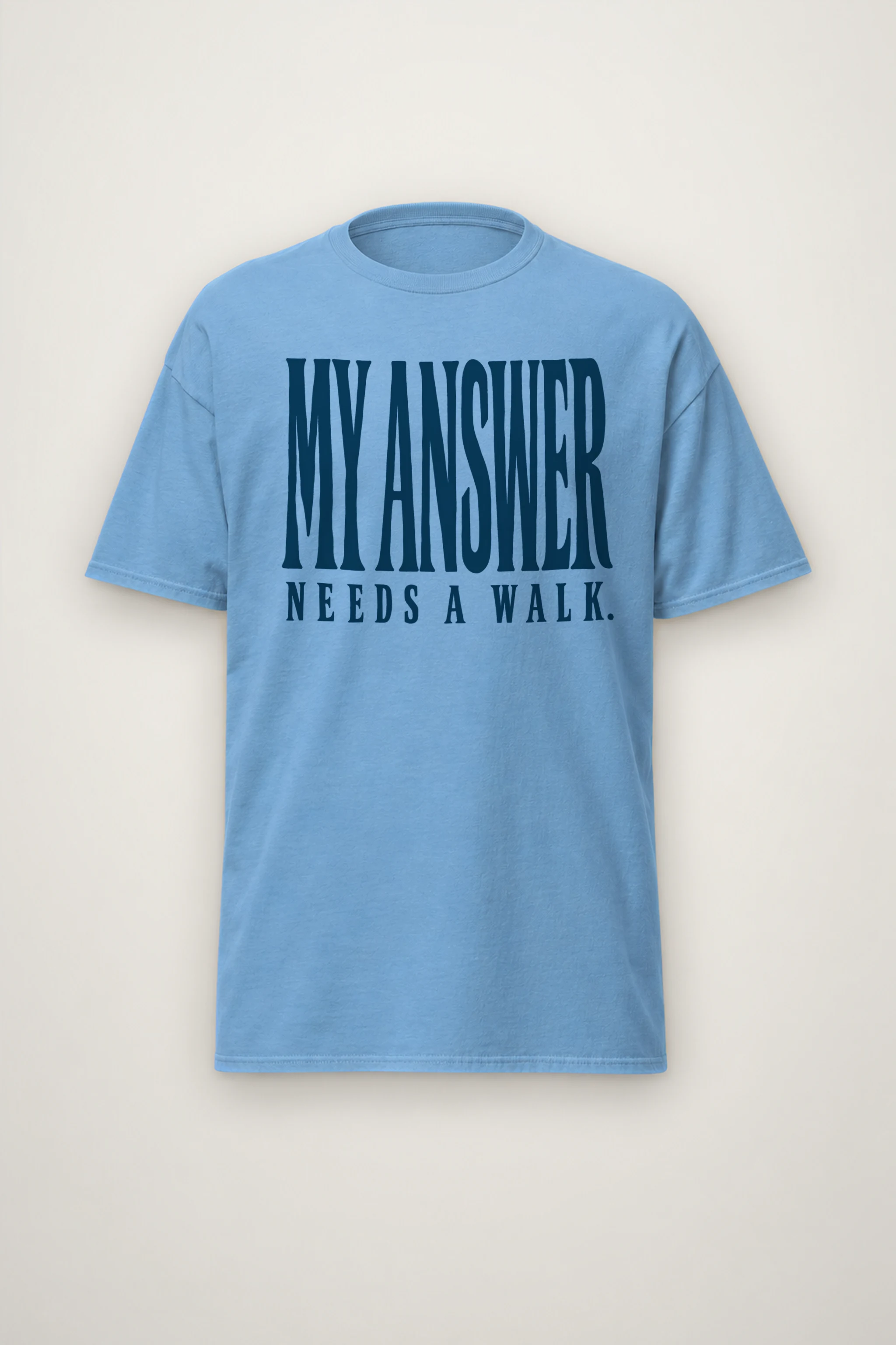 "My Answer Needs a Walk" Heavyweight Unisex Crewneck T-shirt