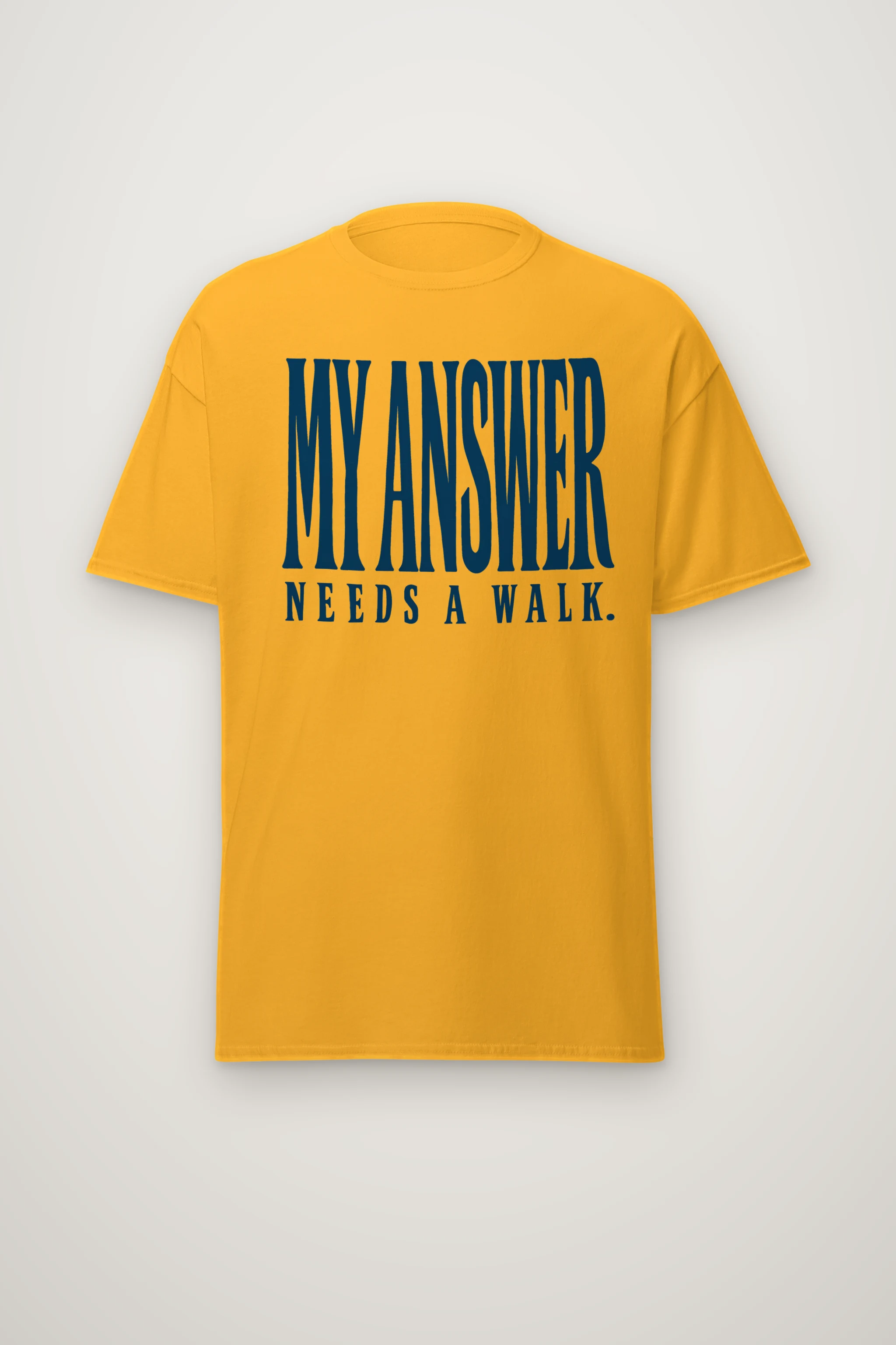 "My Answer Needs a Walk" Heavyweight Unisex Crewneck T-shirt