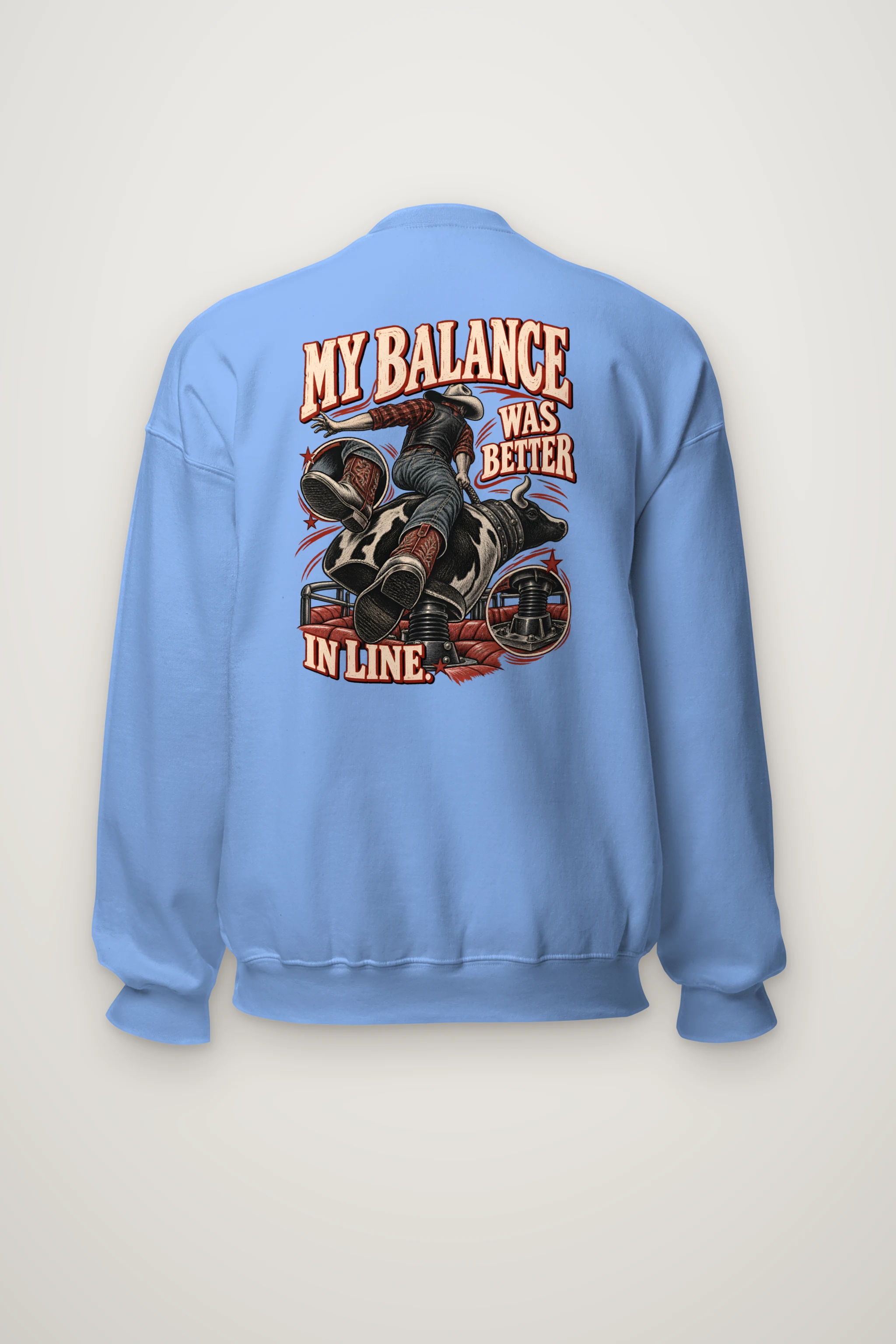 "My Balance Was Better in Line" Heavy Blend Unisex Crewneck Sweatshirt