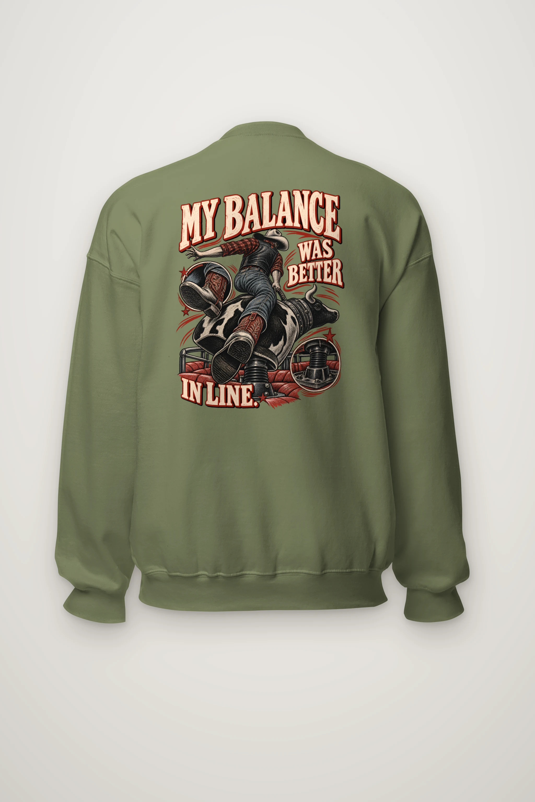 "My Balance Was Better in Line" Heavy Blend Unisex Crewneck Sweatshirt