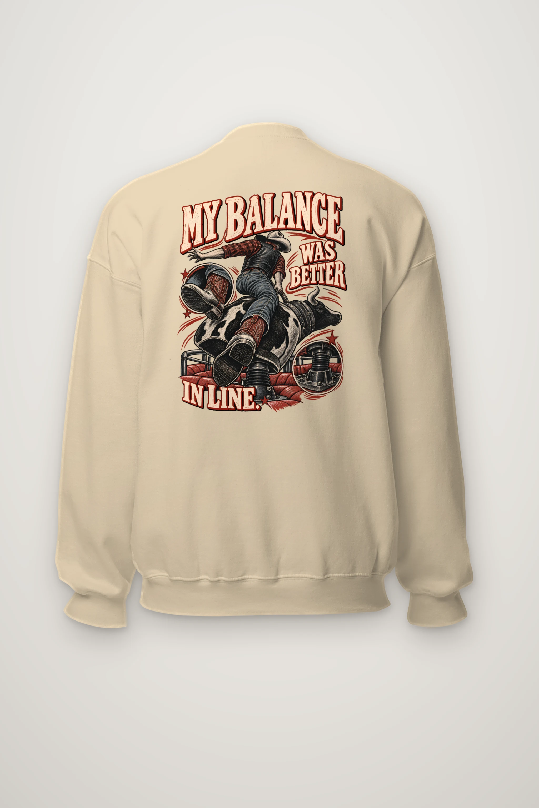 "My Balance Was Better in Line" Heavy Blend Unisex Crewneck Sweatshirt