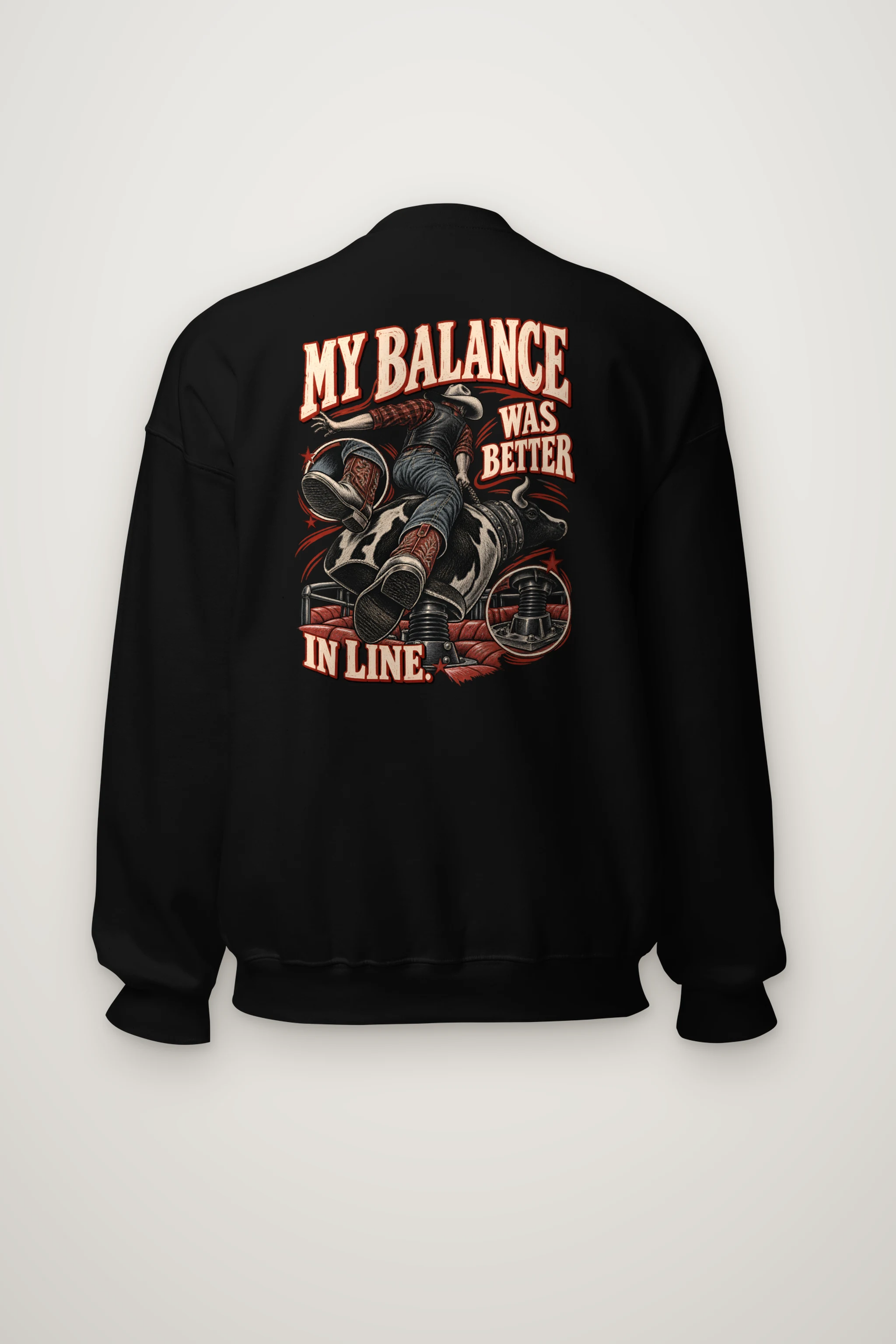 "My Balance Was Better in Line" Heavy Blend Unisex Crewneck Sweatshirt