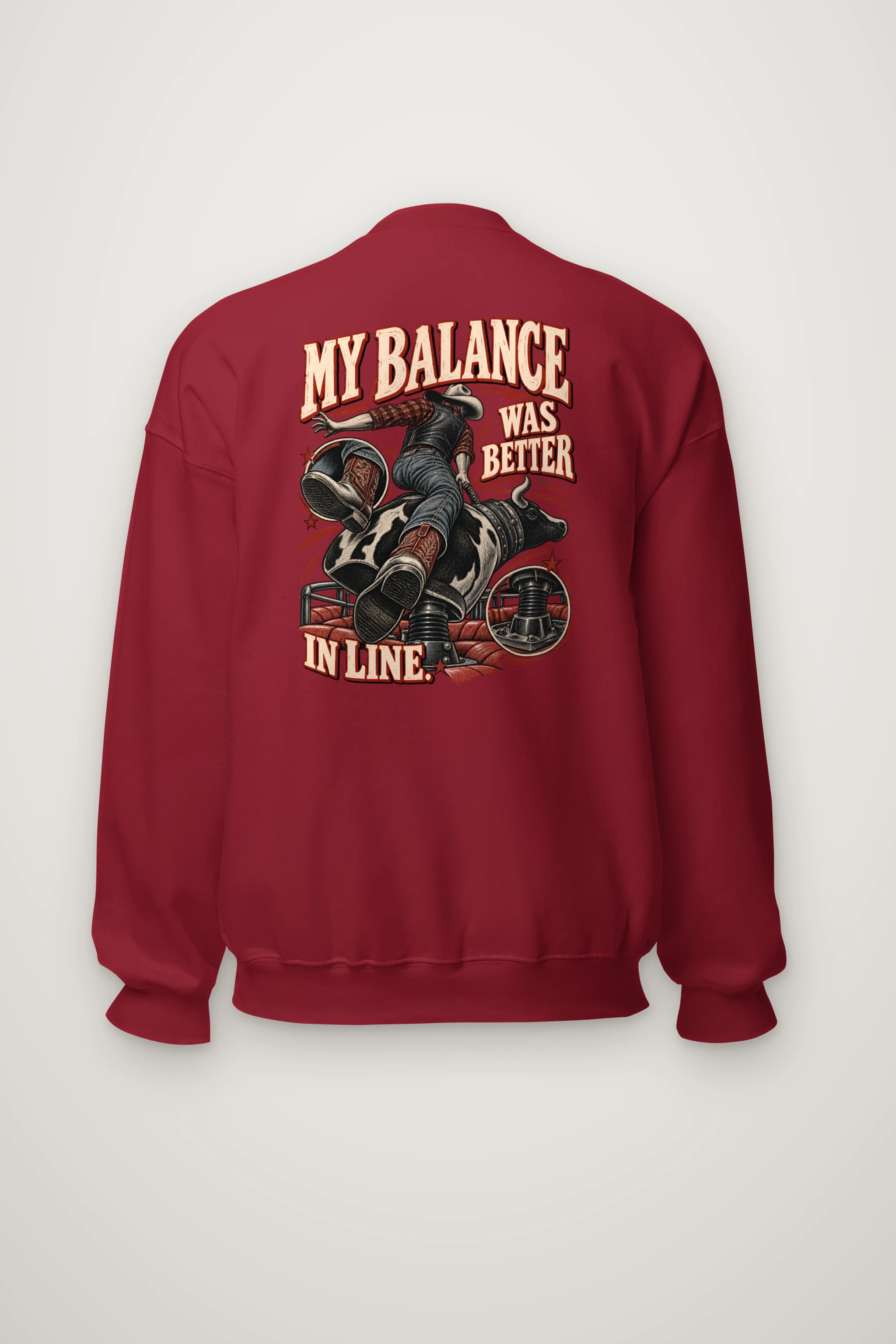 "My Balance Was Better in Line" Heavy Blend Unisex Crewneck Sweatshirt