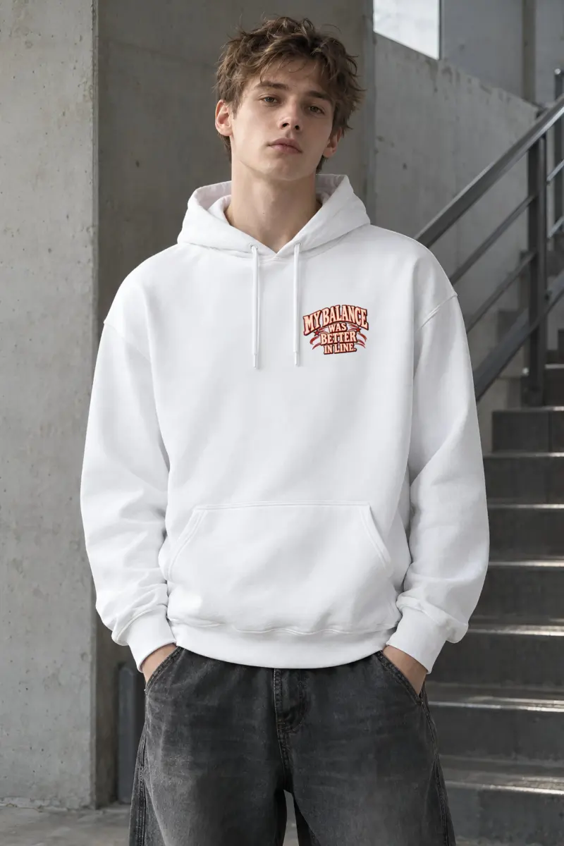 "My Balance Was Better In Line" Heavy Blend Unisex Pullover Hoodie