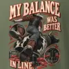 "My Balance Was Better in Line" Heavyweight Unisex Crewneck T-shirt