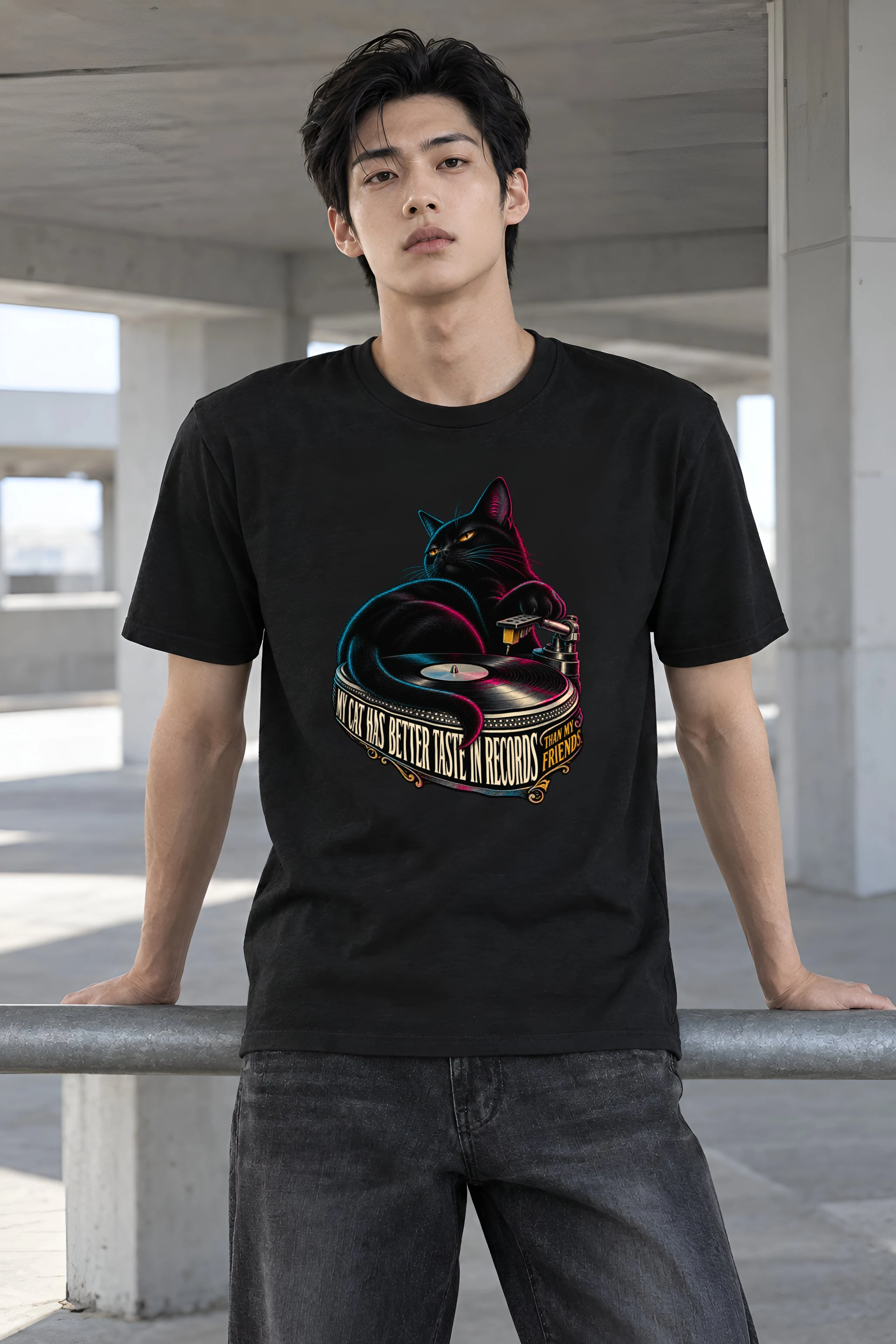 "My Cat Has Better Taste" Heavyweight Unisex Crewneck T-shirt