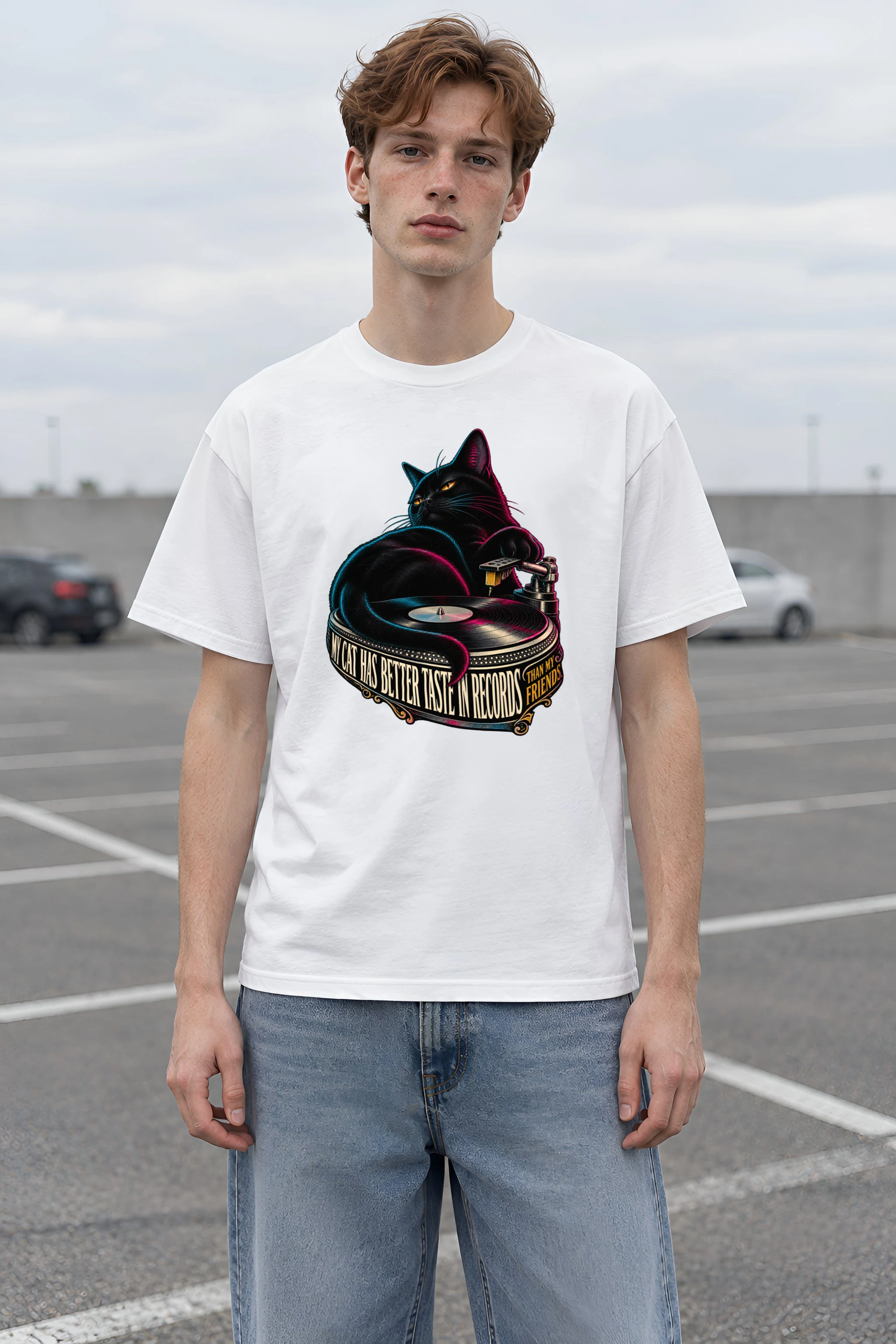 "My Cat Has Better Taste" Heavyweight Unisex Crewneck T-shirt