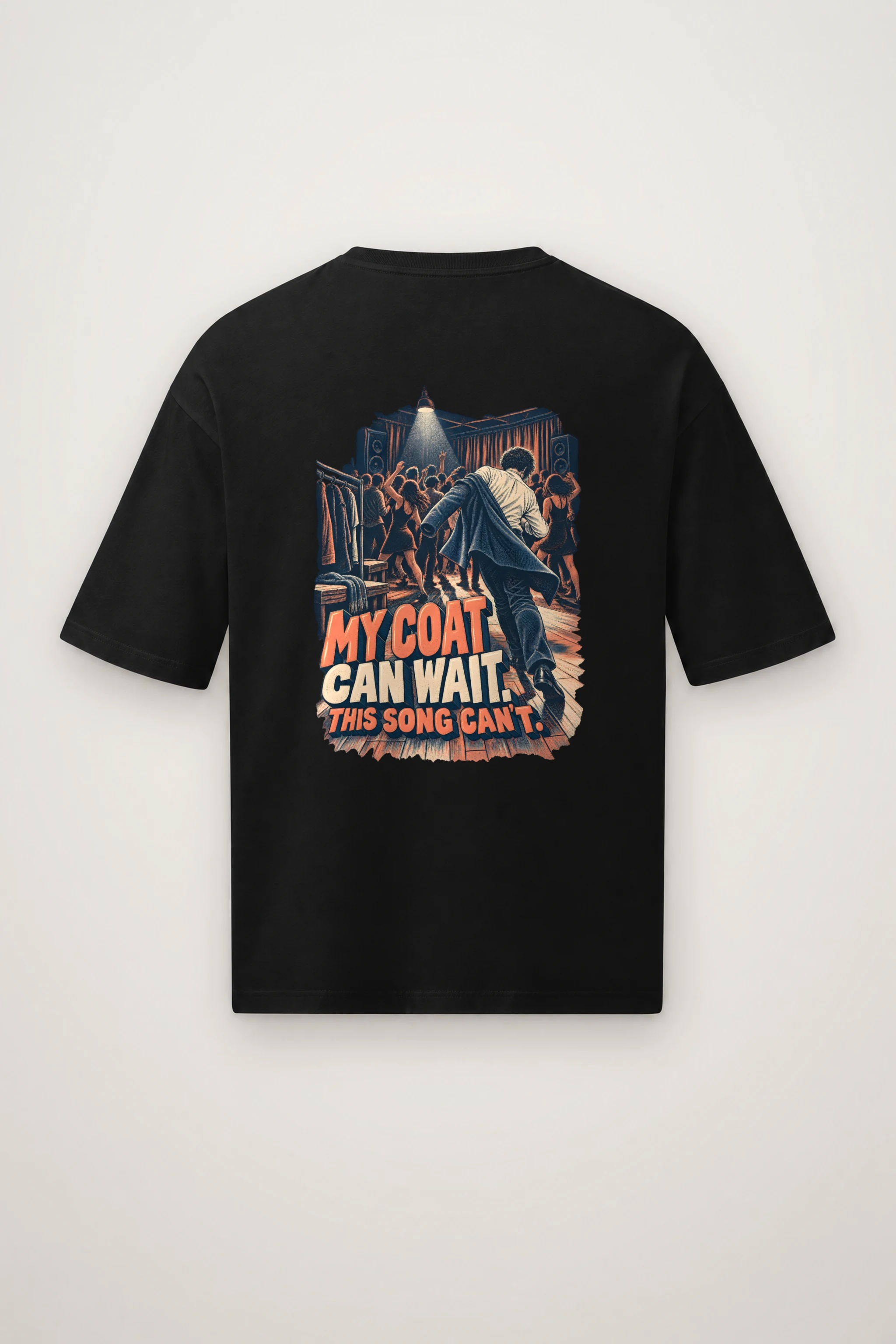 "My Coat Can Wait" Men's Oversized Heavyweight Crewneck T-Shirt