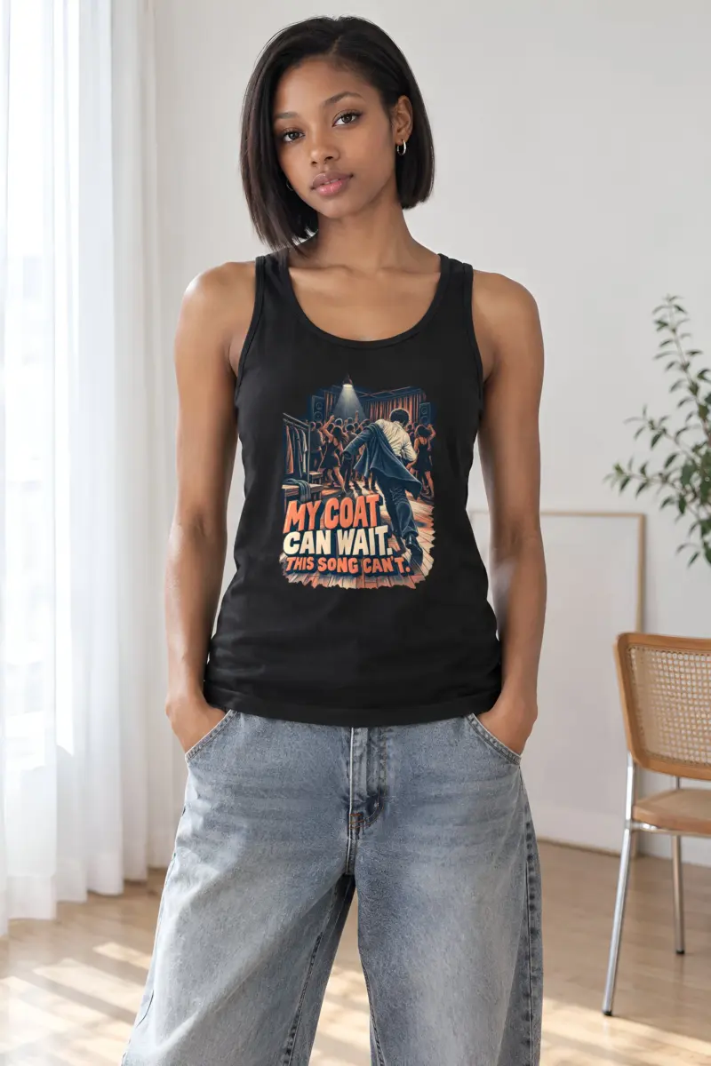 “My Coat Can Wait” Unisex Jersey Tank