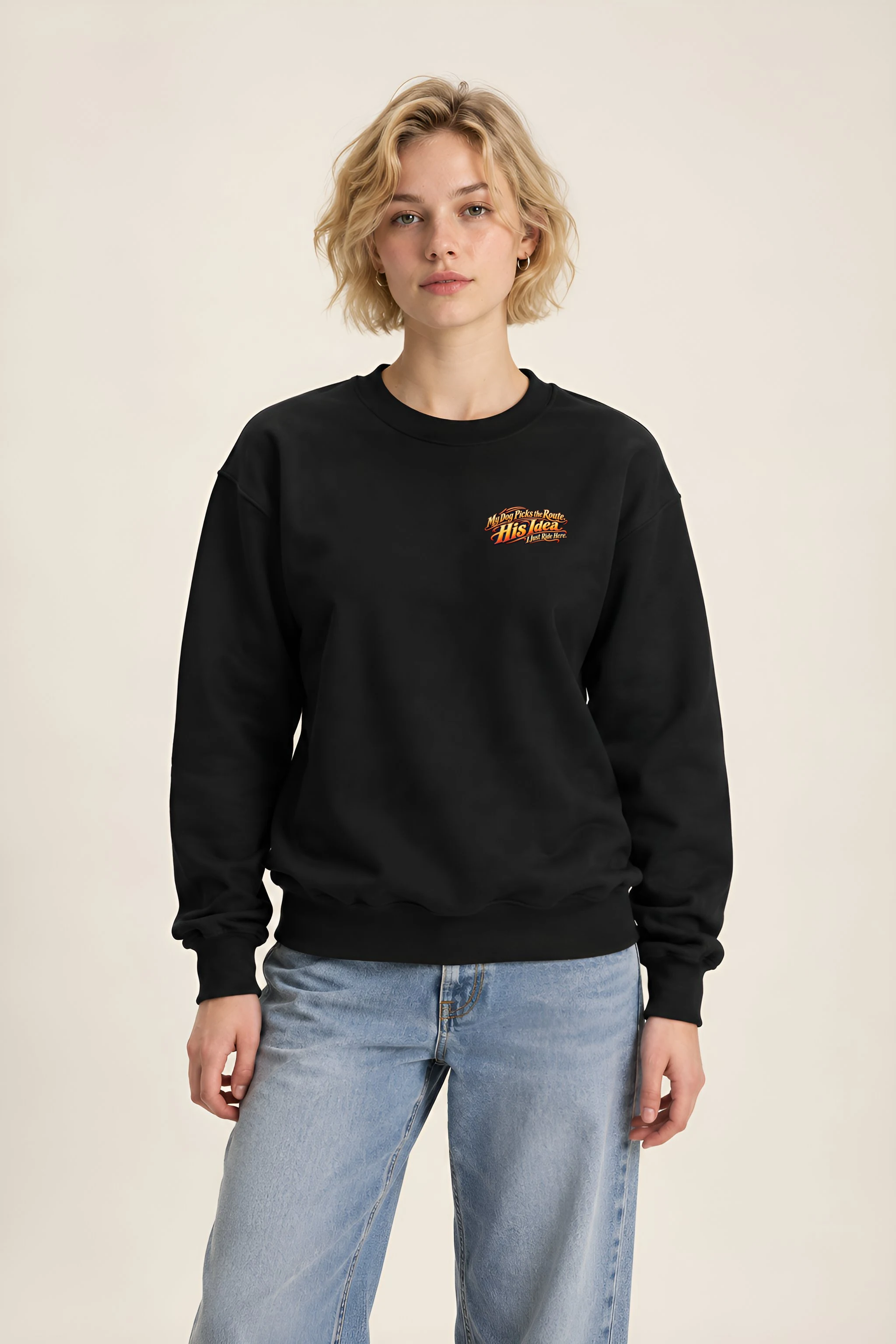 "My Dog Picks the Route" Heavy Blend Unisex Crewneck Sweatshirt