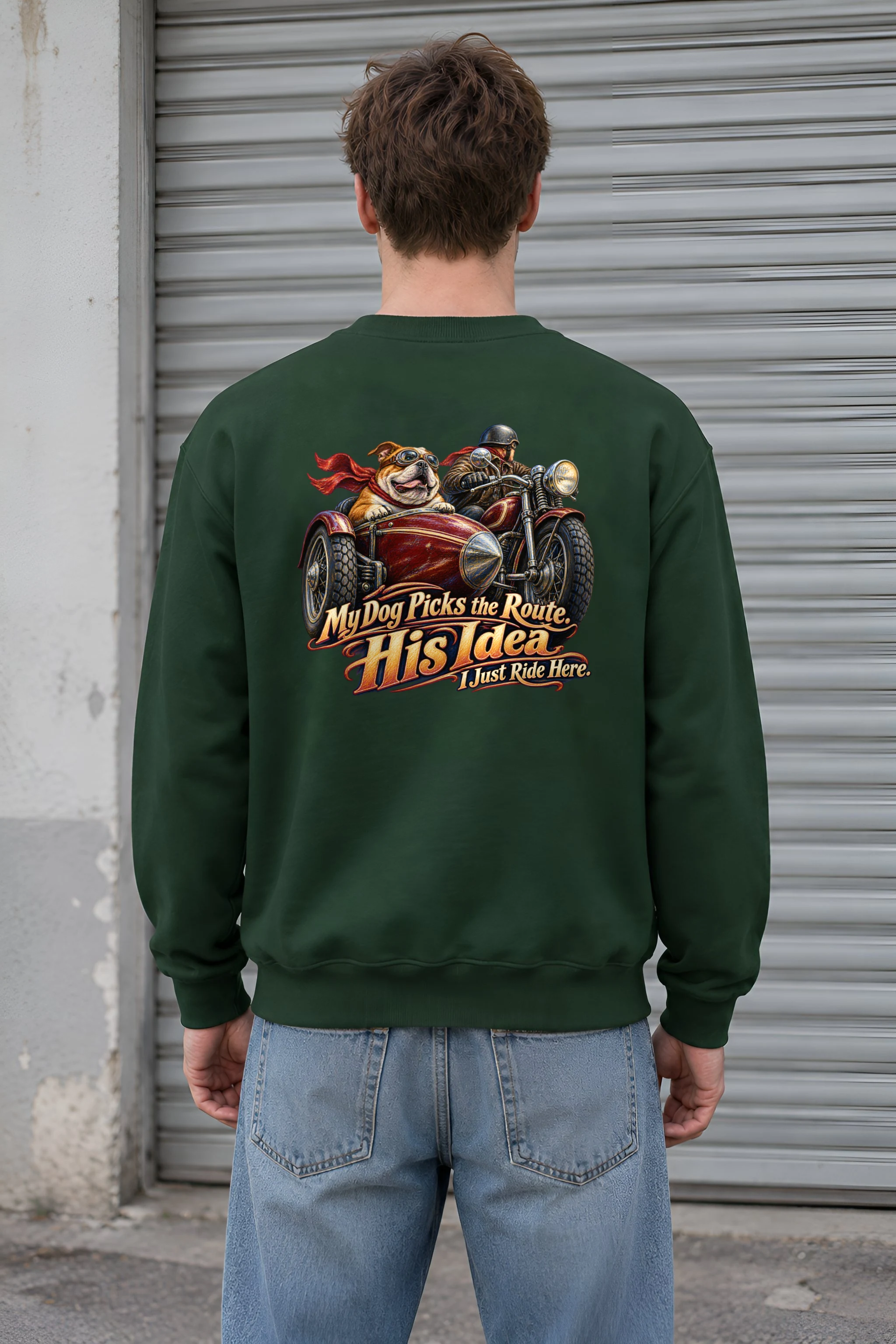 "My Dog Picks the Route" 1 Crewneck Sweatshirt