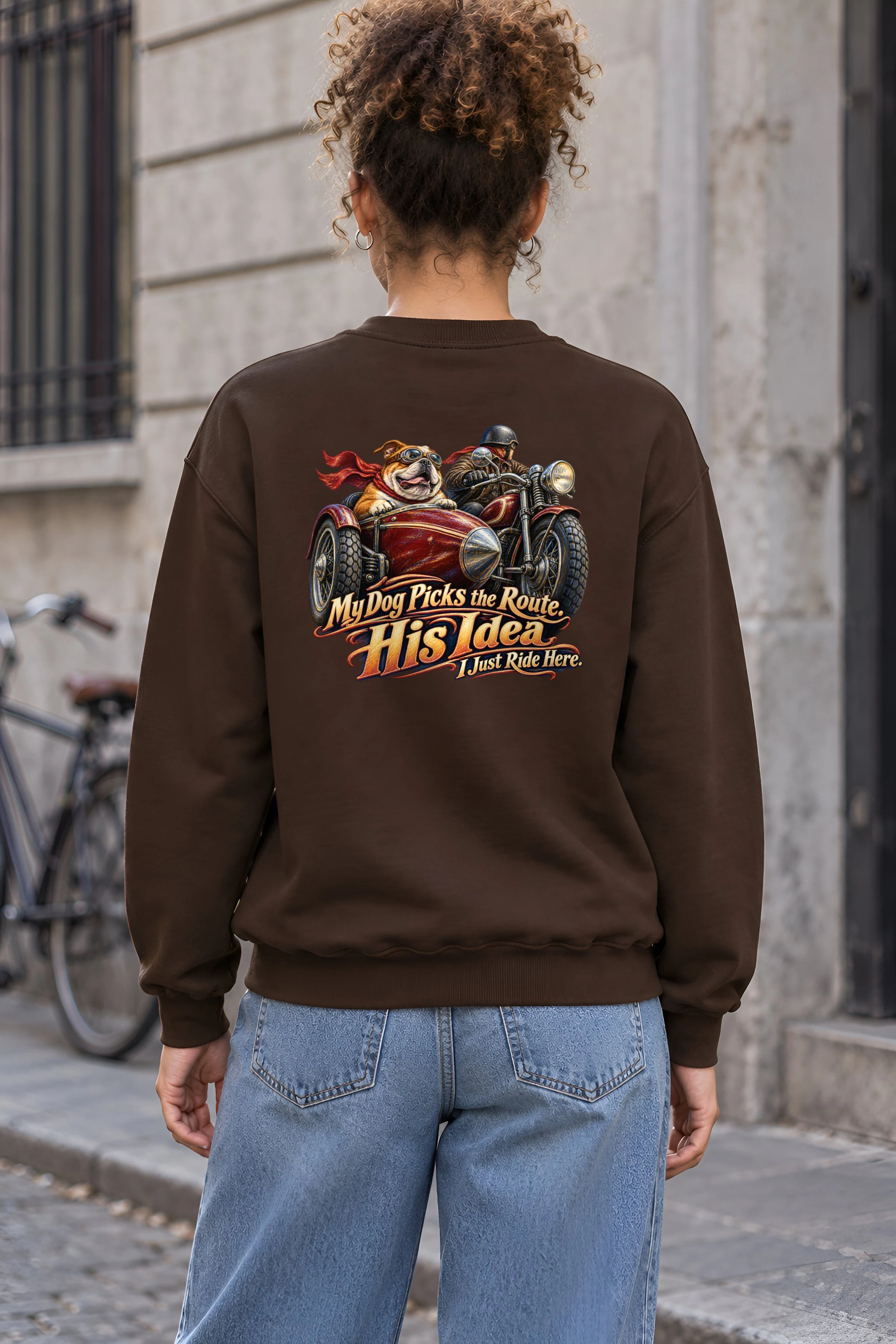 "My Dog Picks the Route" 1 Crewneck Sweatshirt