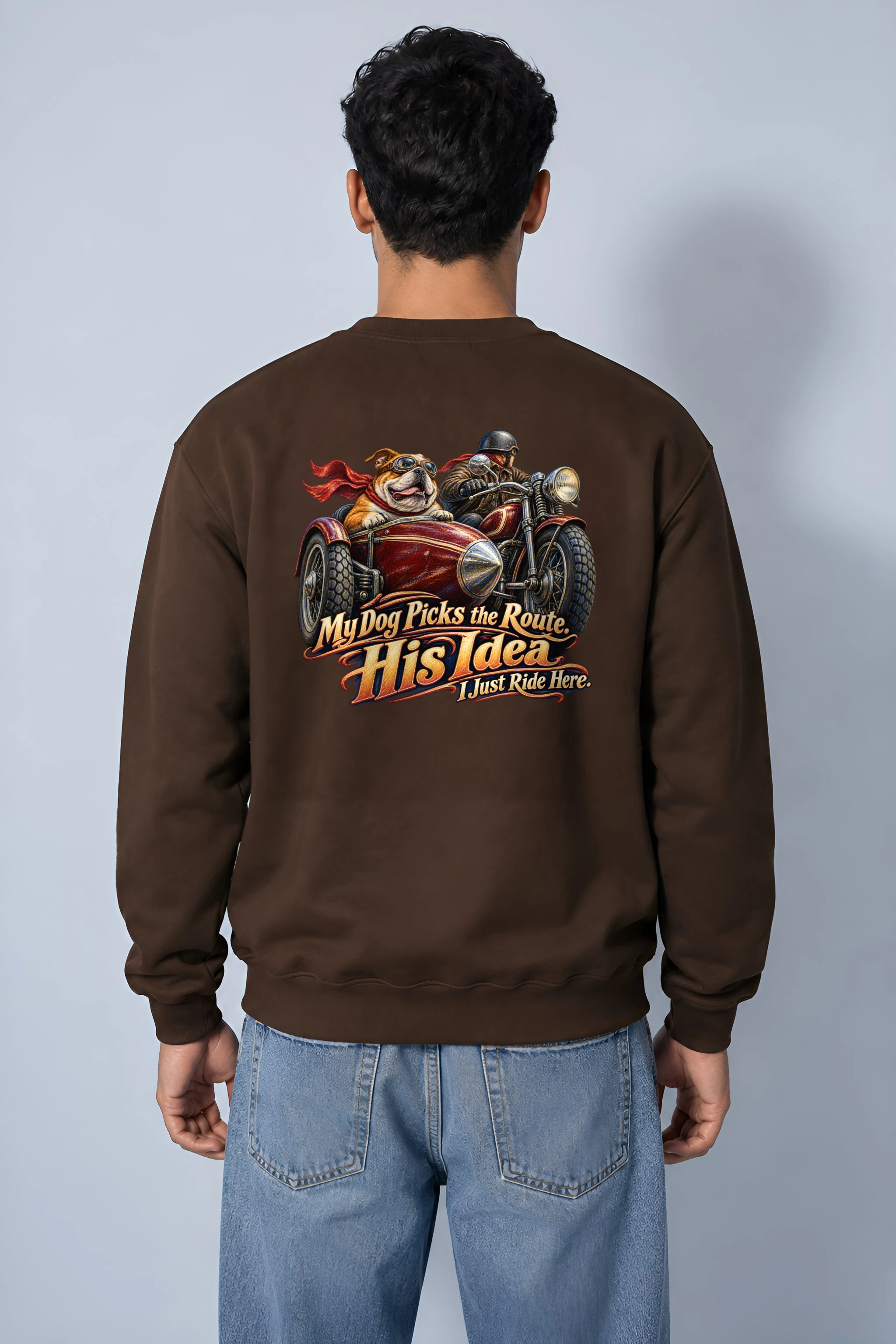 "My Dog Picks the Route" Heavy Blend Unisex Crewneck Sweatshirt