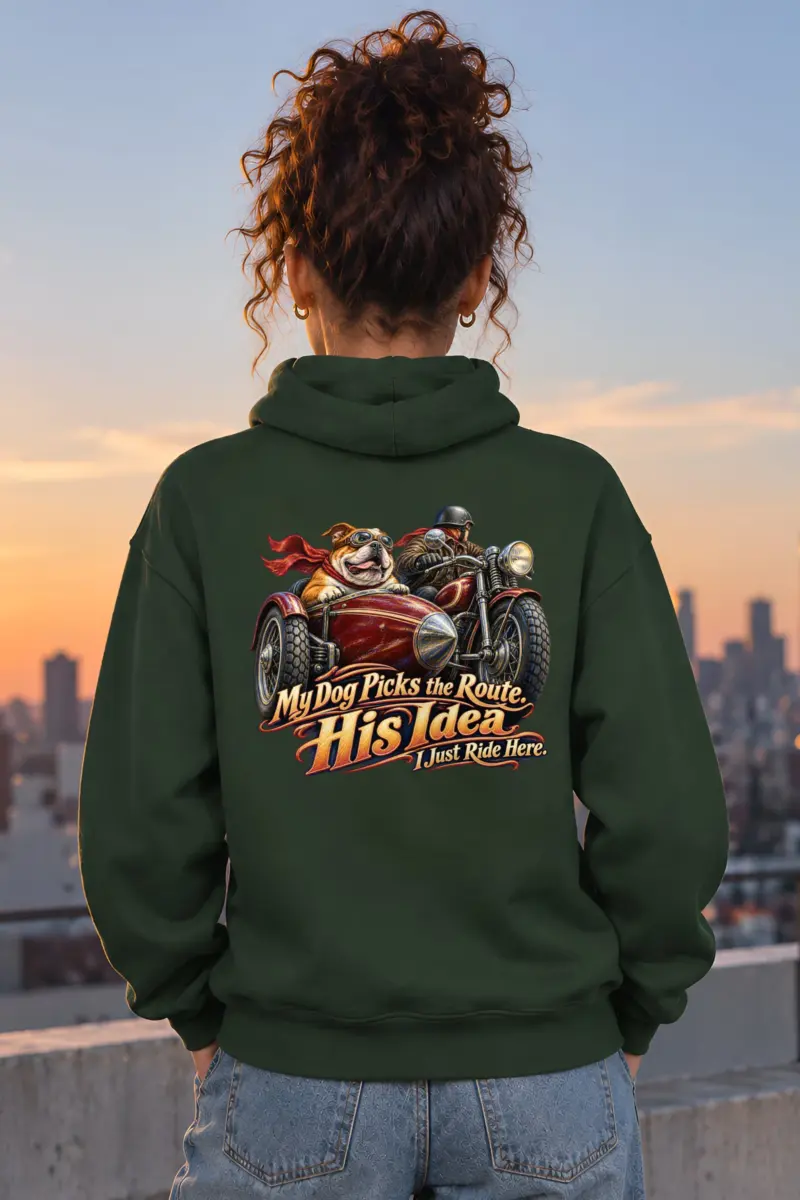 “My Dog Picks the Route” Heavy Blend Unisex Pullover Hoodie