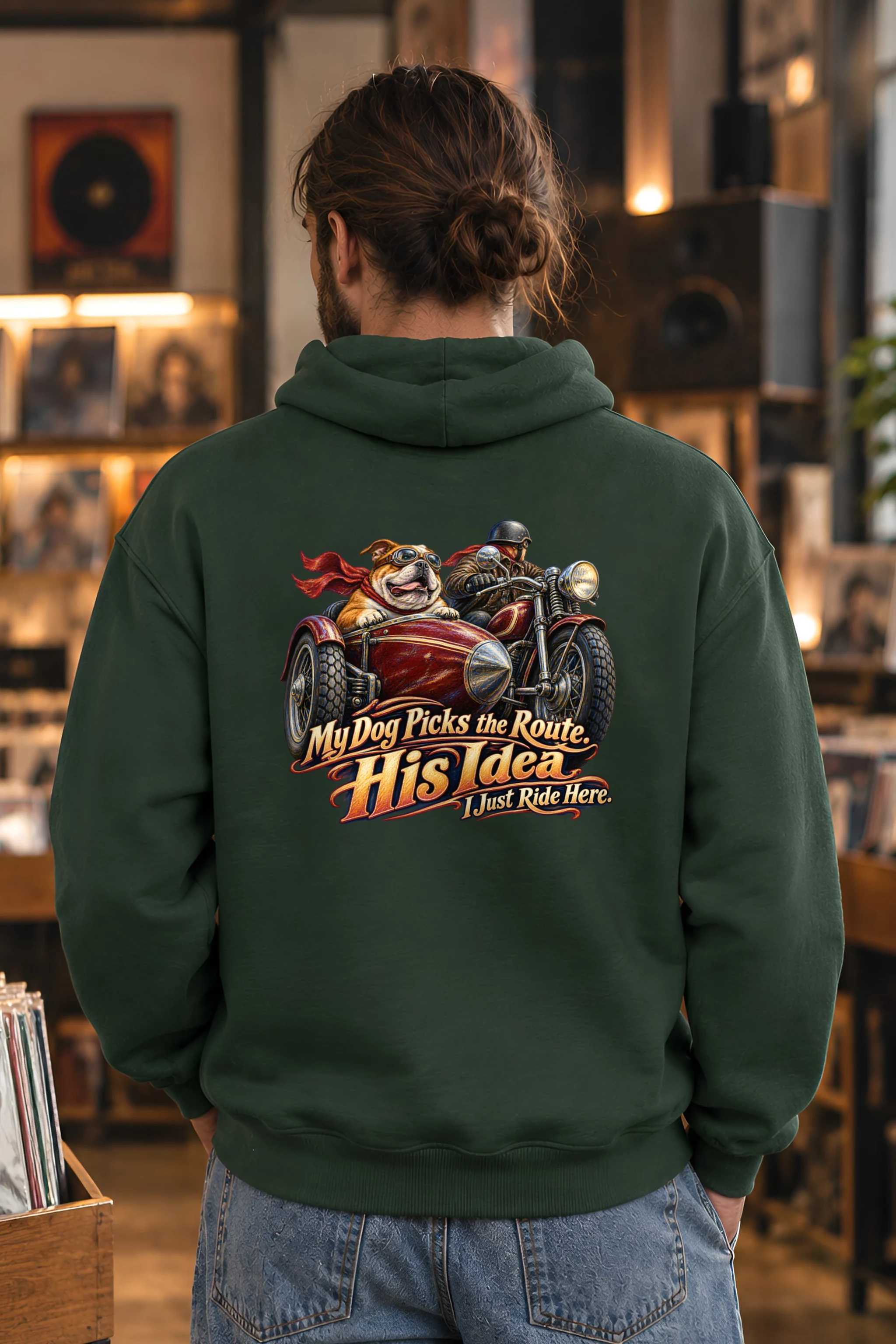 "My Dog Picks the Route" Heavy Blend Unisex Pullover Hoodie