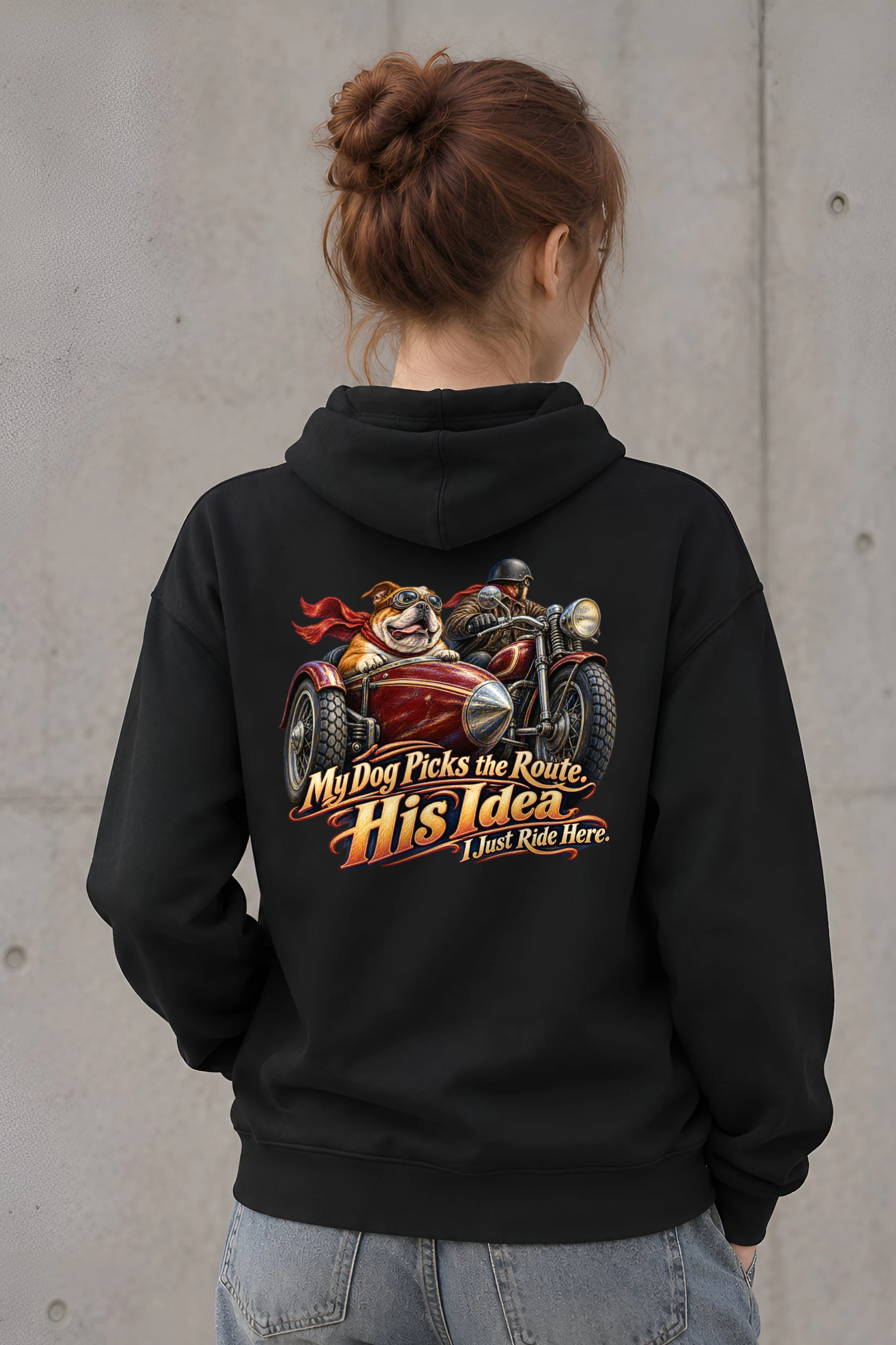 "My Dog Picks the Route" Heavy Blend Unisex Pullover Hoodie