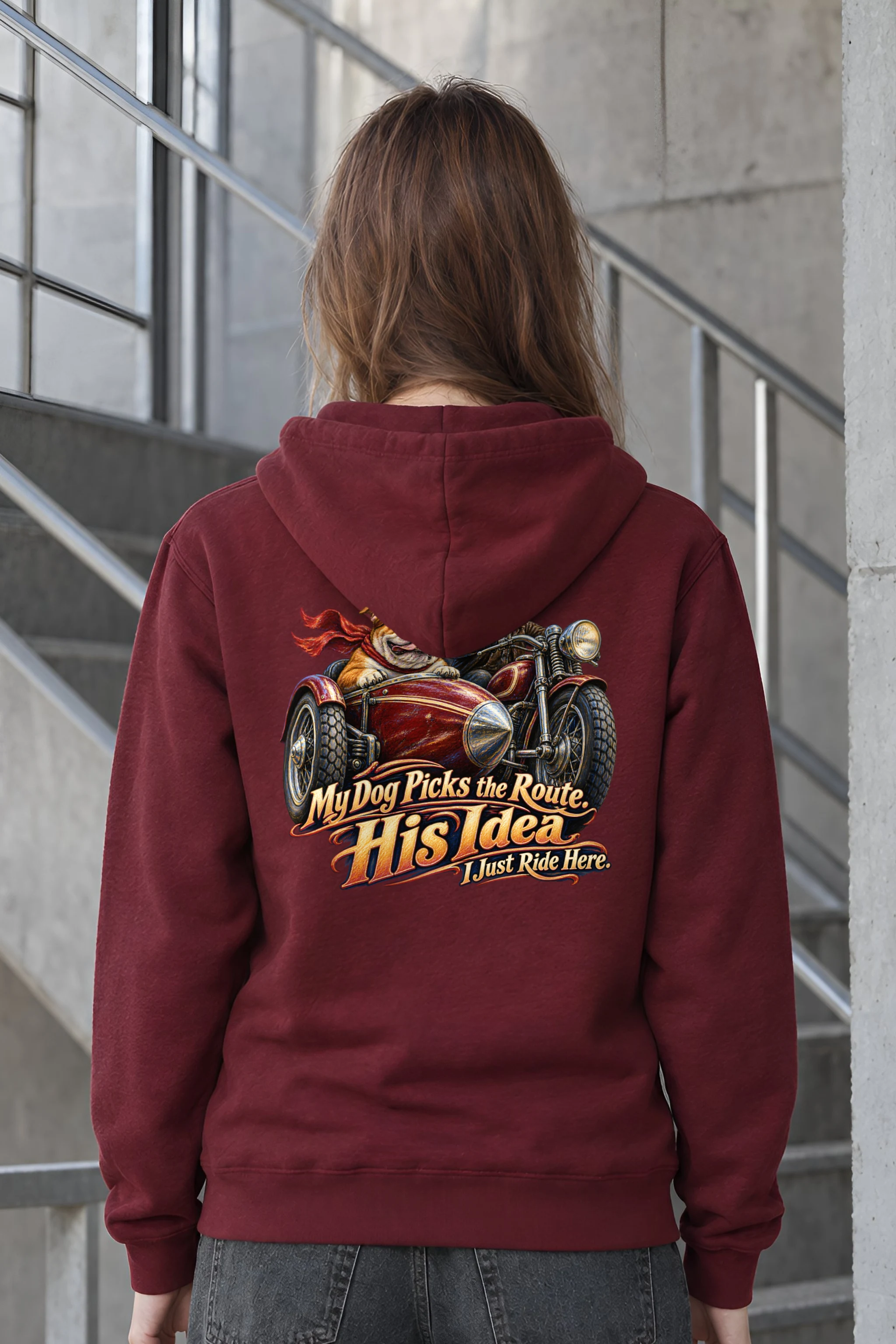 "My Dog Picks the Route" Heavy Blend Unisex Pullover Hoodie