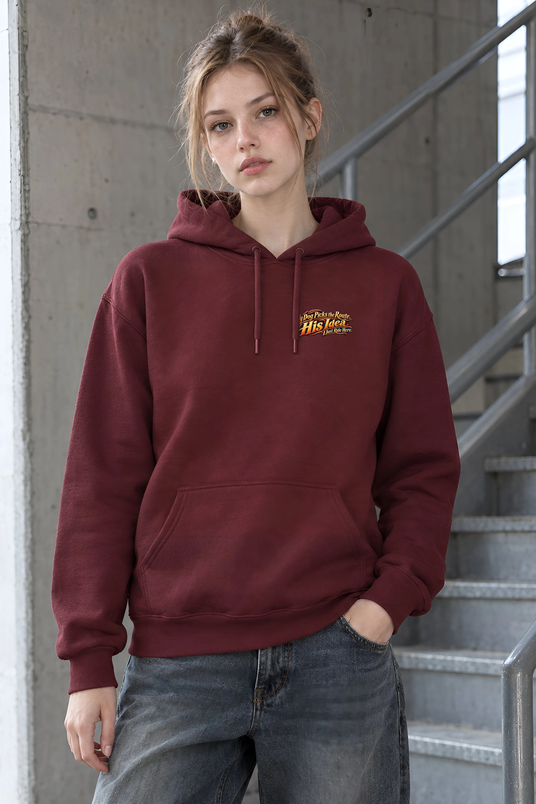"My Dog Picks the Route" Heavy Blend Unisex Pullover Hoodie