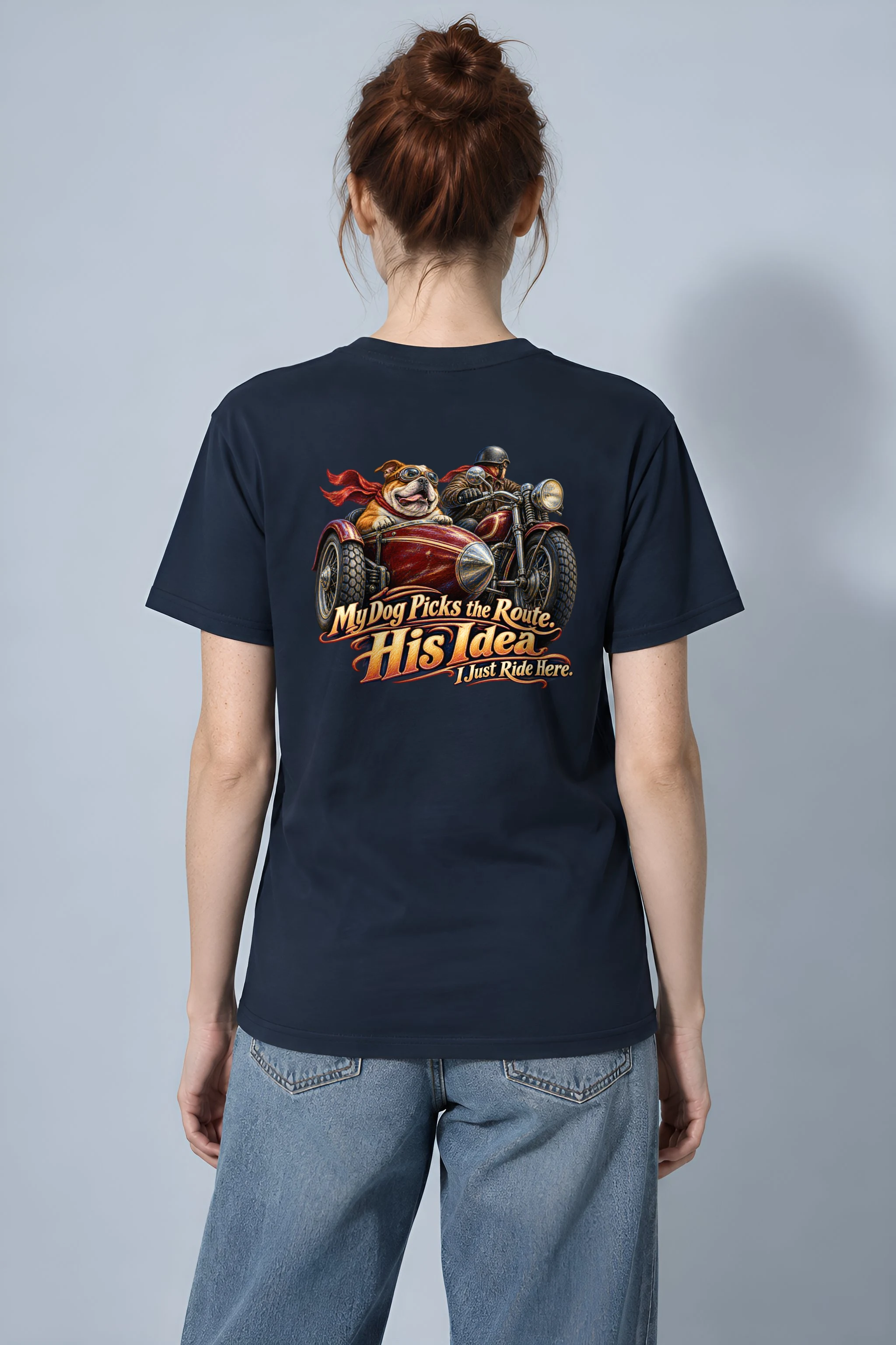 "My Dog Picks the Route" Heavyweight Unisex Crewneck T-shirt