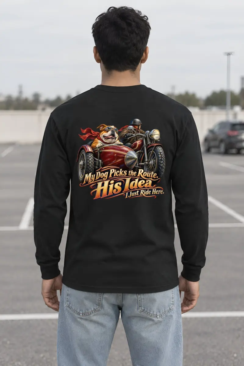 “My Dog Picks the Route” Unisex Longsleeve T-shirt