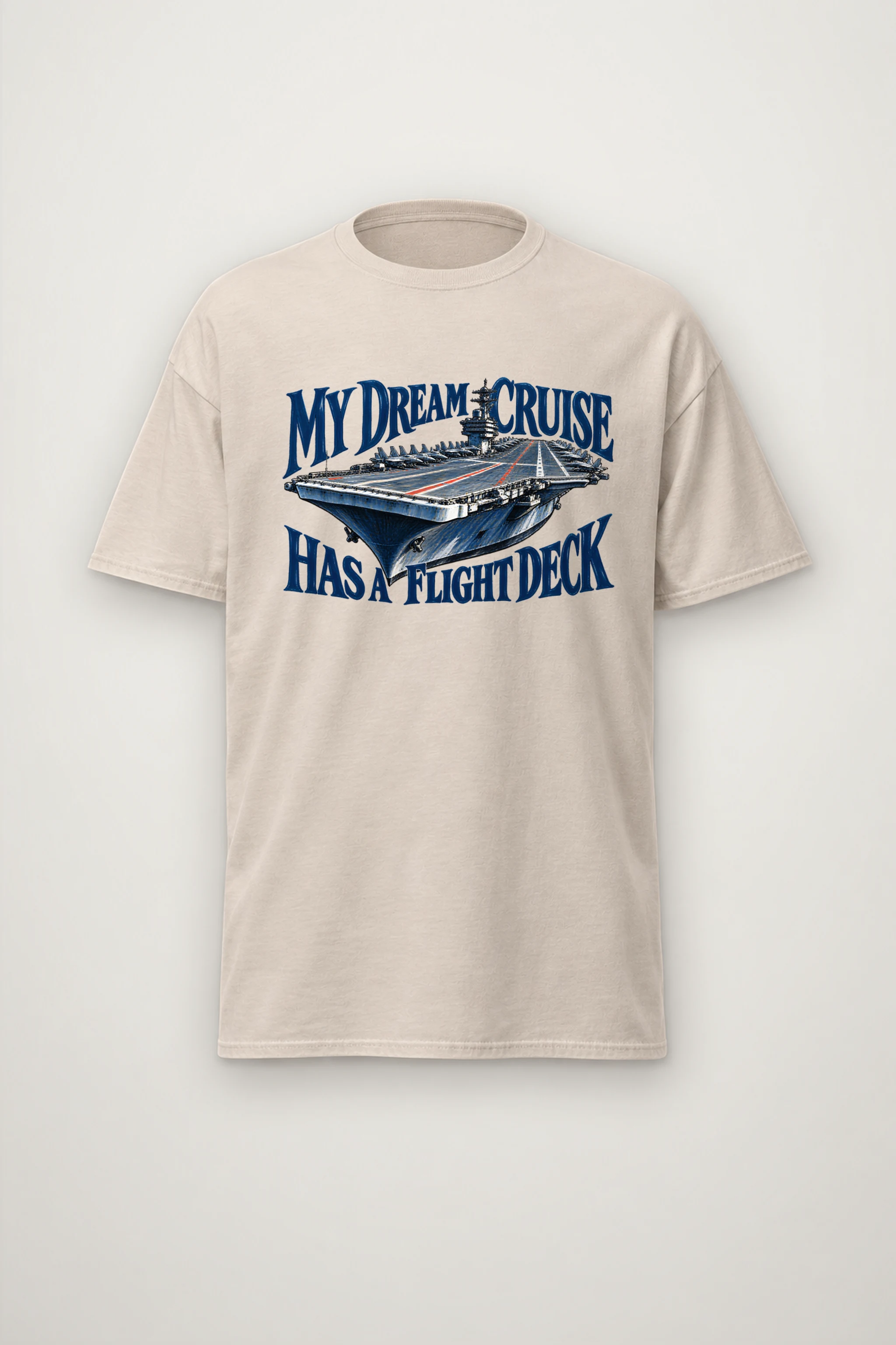 "My Dream Cruise Has a Flight Deck" Heavyweight Unisex Crewneck T-shirt