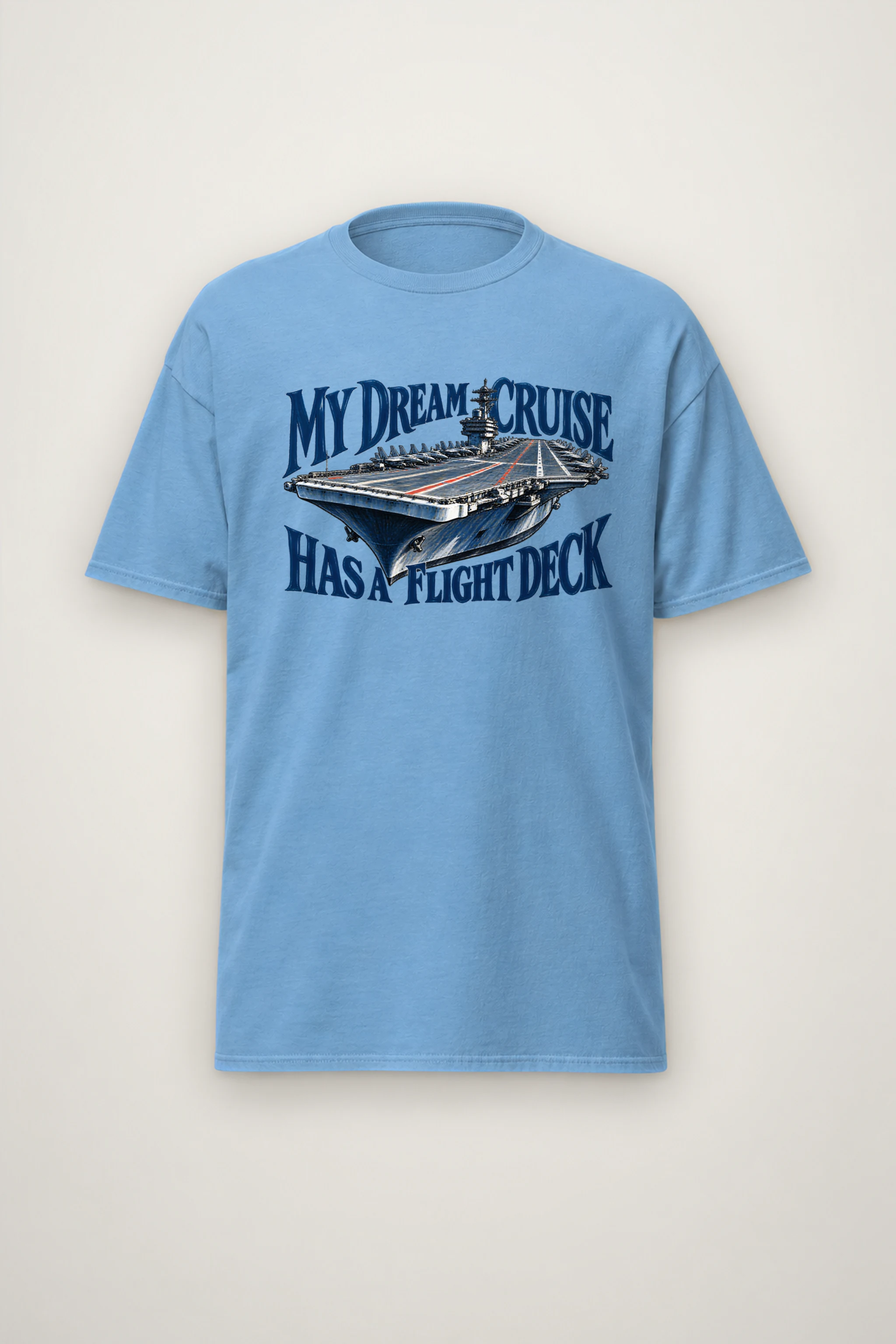 "My Dream Cruise Has a Flight Deck" Heavyweight Unisex Crewneck T-shirt