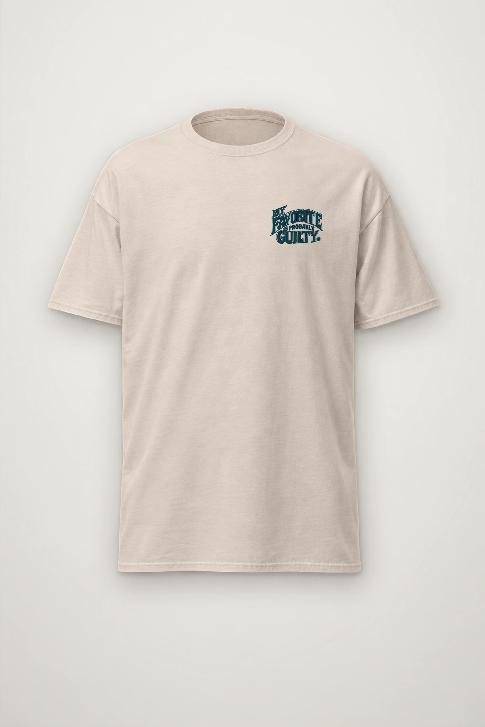 "My Favorite Is Probably Guilty" Heavyweight Unisex Crewneck T-shirt