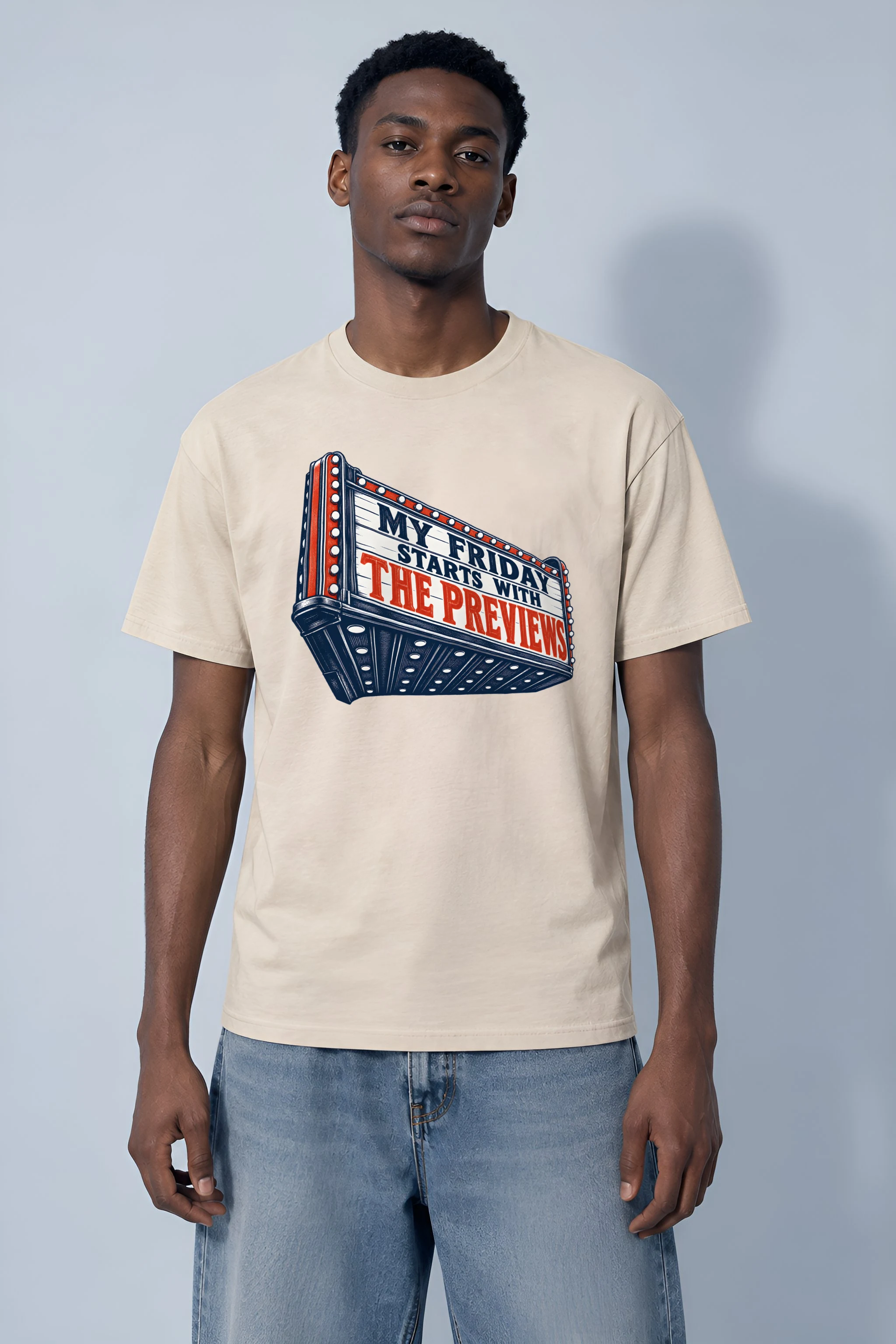 "My Friday Starts With the Previews" Heavyweight Unisex Crewneck T-shirt