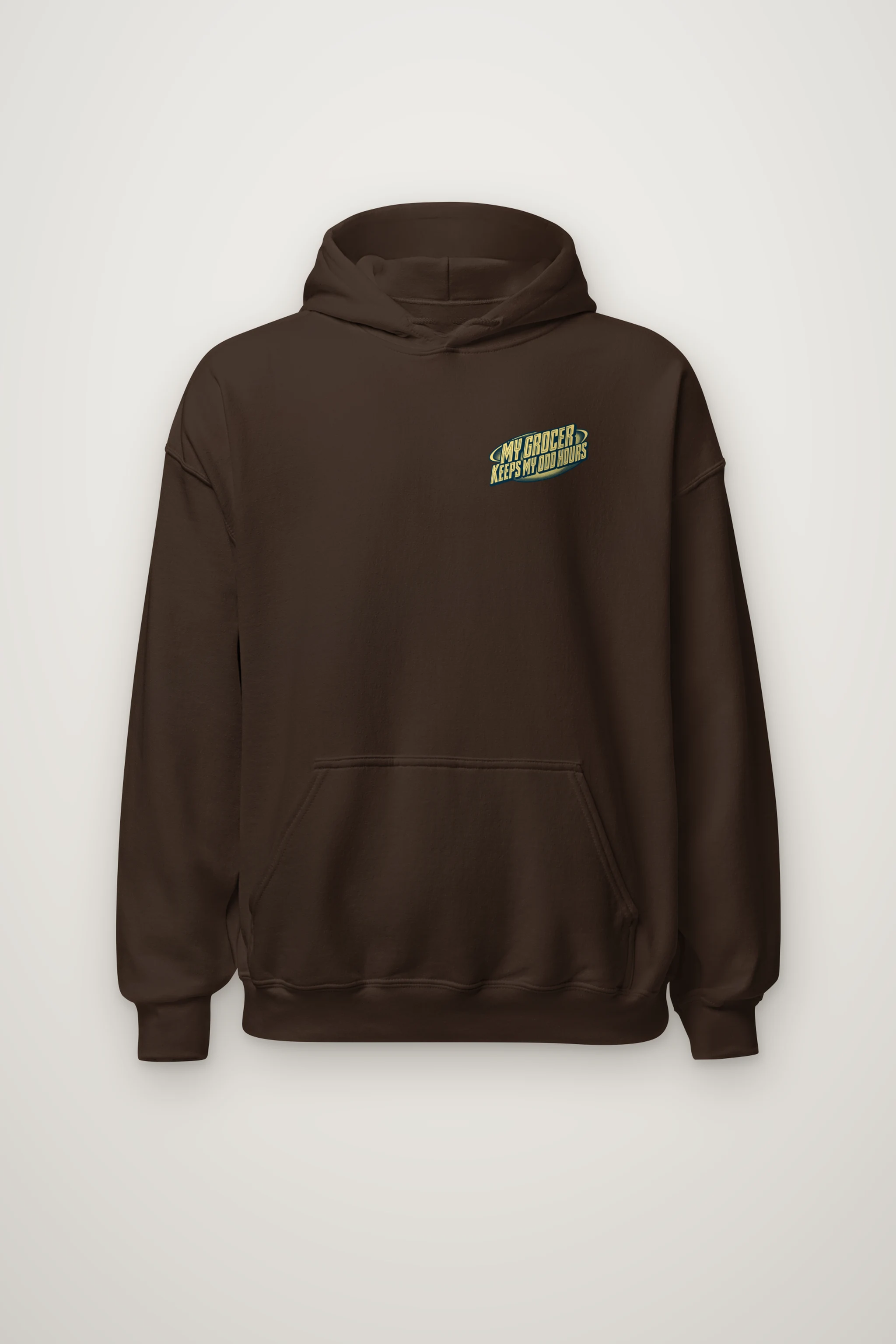 "MY GROCER KEEPS MY ODD HOURS" Heavy Blend Unisex Pullover Hoodie