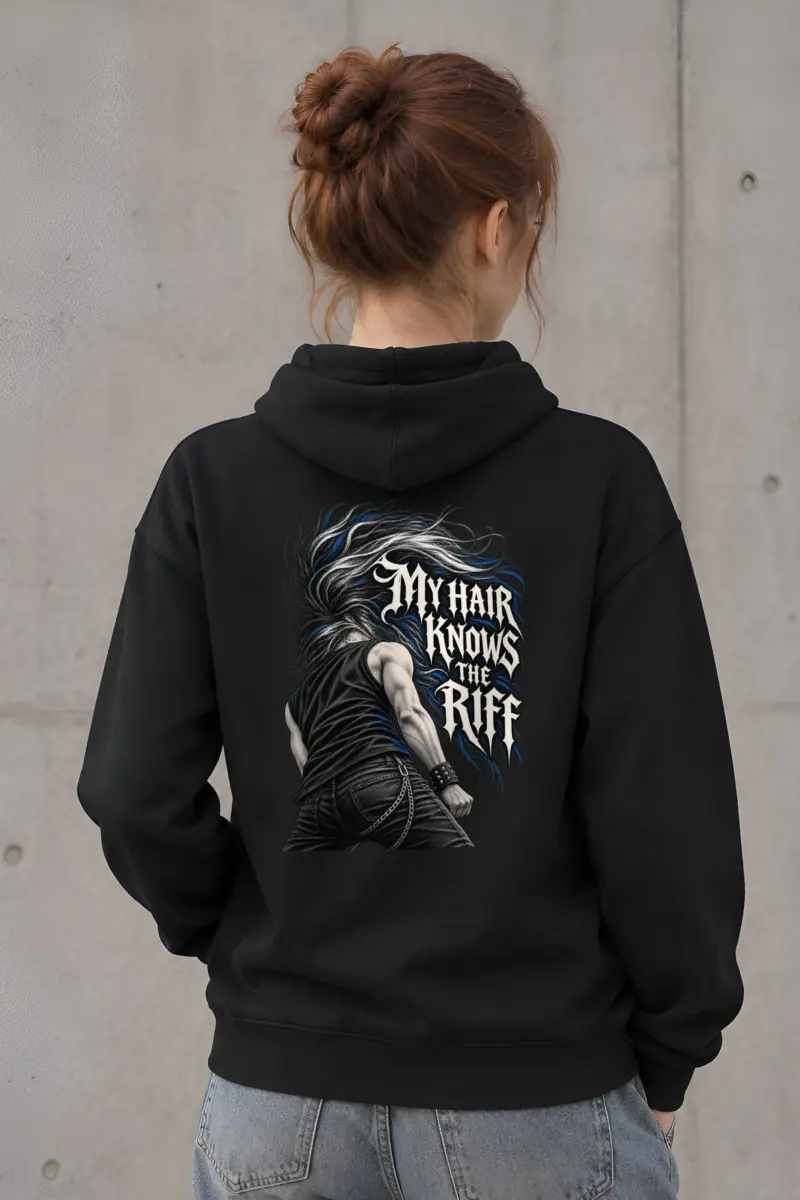 "My Hair Knows the Riff" Heavy Blend Unisex Pullover Hoodie