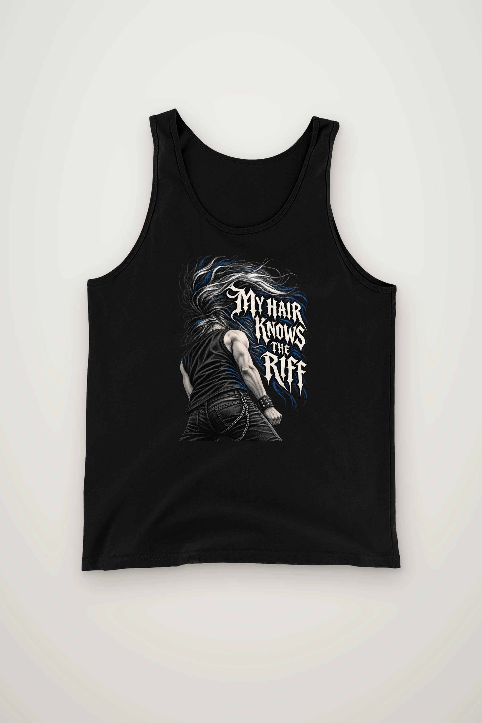 "My Hair Knows the Riff" Unisex Jersey Tank