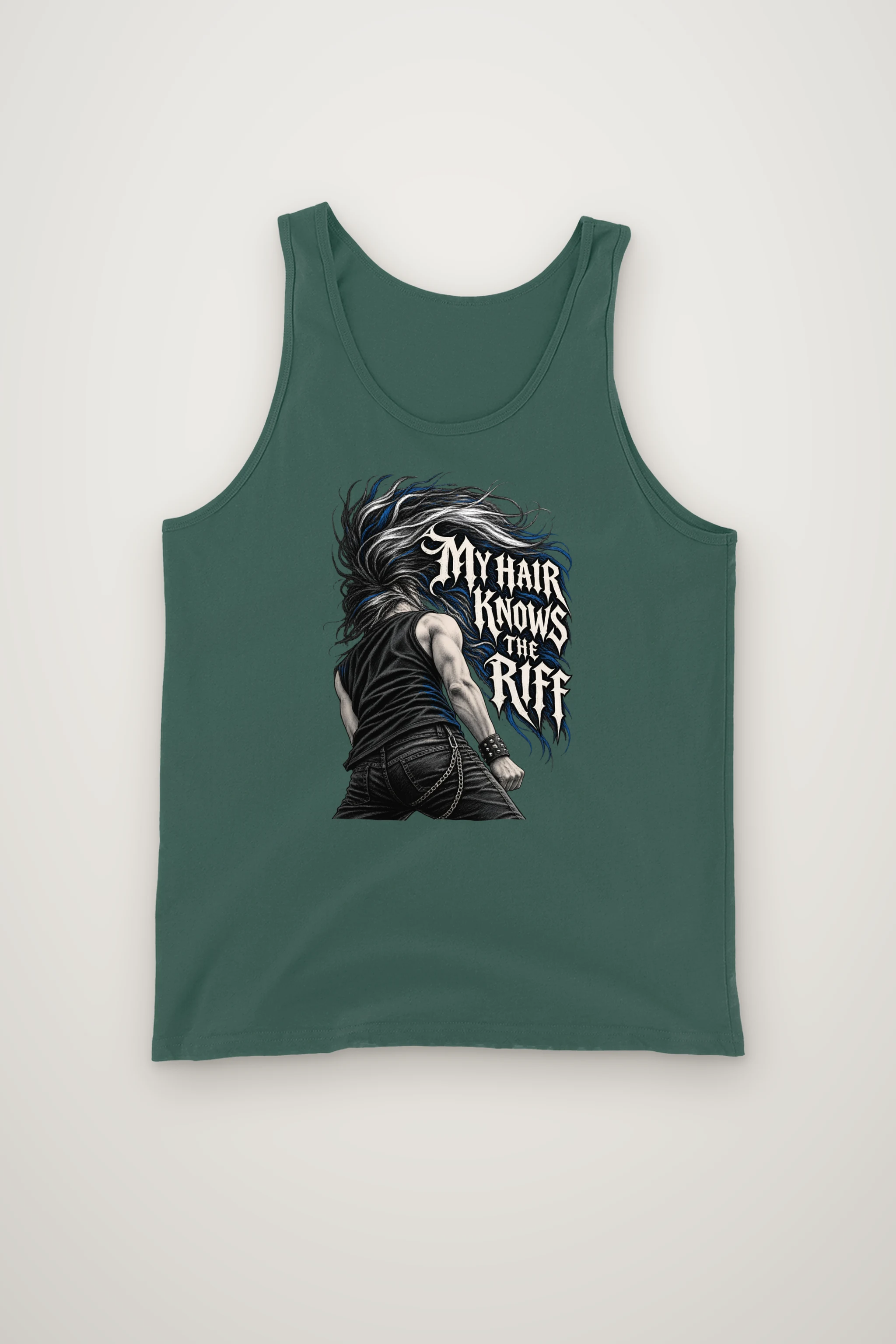 "My Hair Knows the Riff" Unisex Jersey Tank