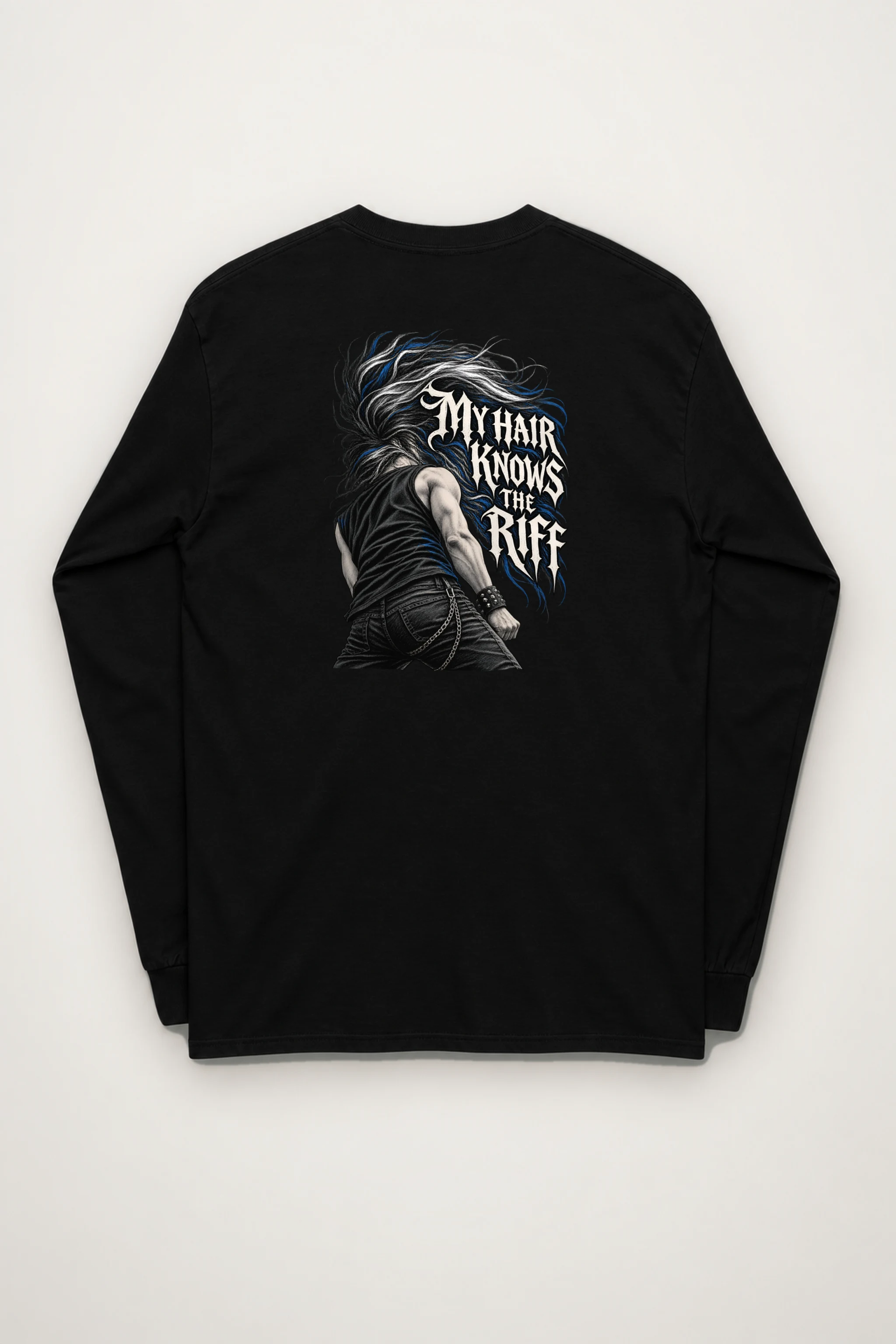 "My Hair Knows the Riff" Unisex Longsleeve T-shirt