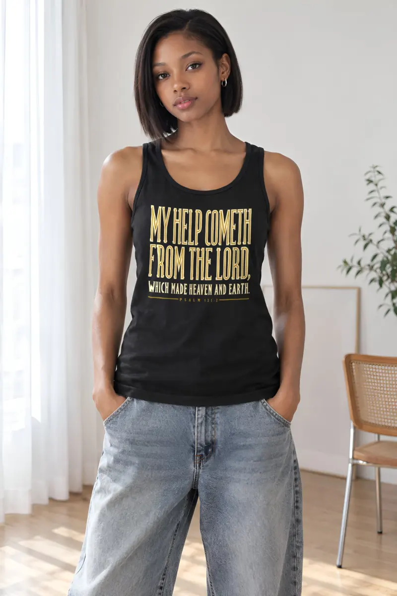 "MY HELP COMETH FROM THE LORD" Unisex Jersey Tank