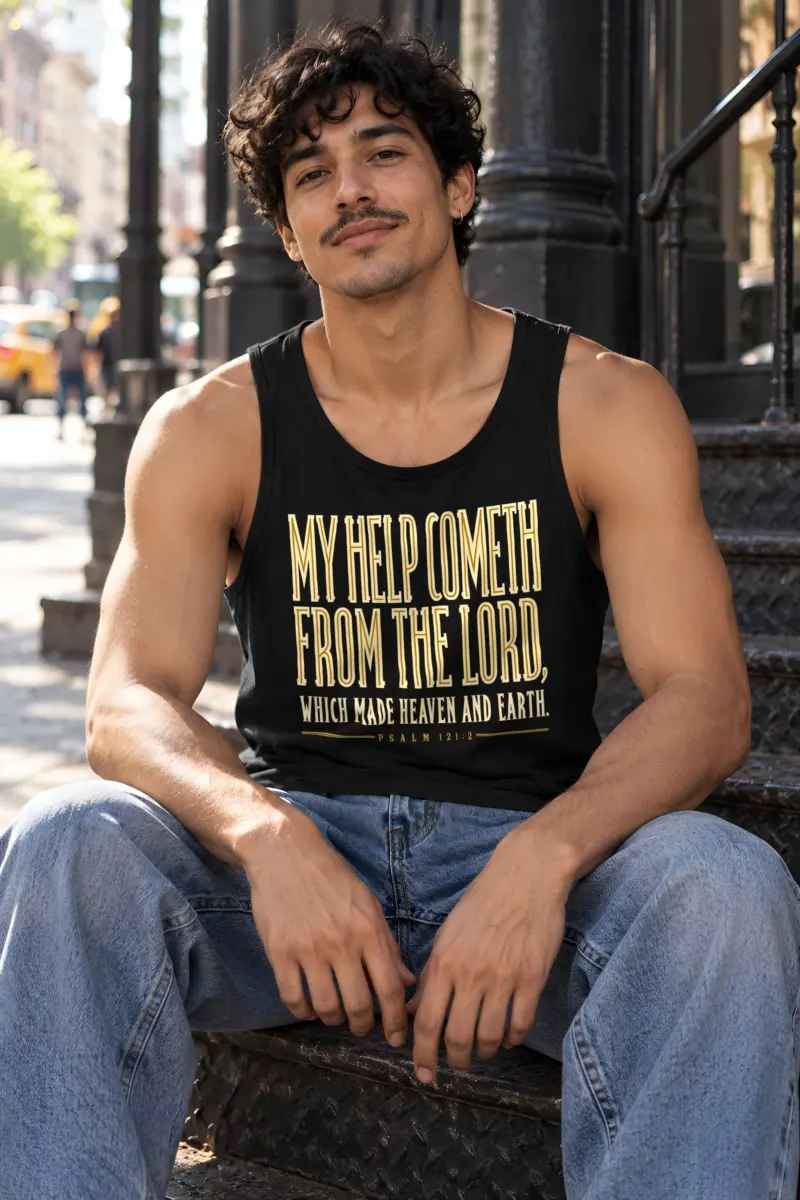 "MY HELP COMETH FROM THE LORD" Unisex Jersey Tank
