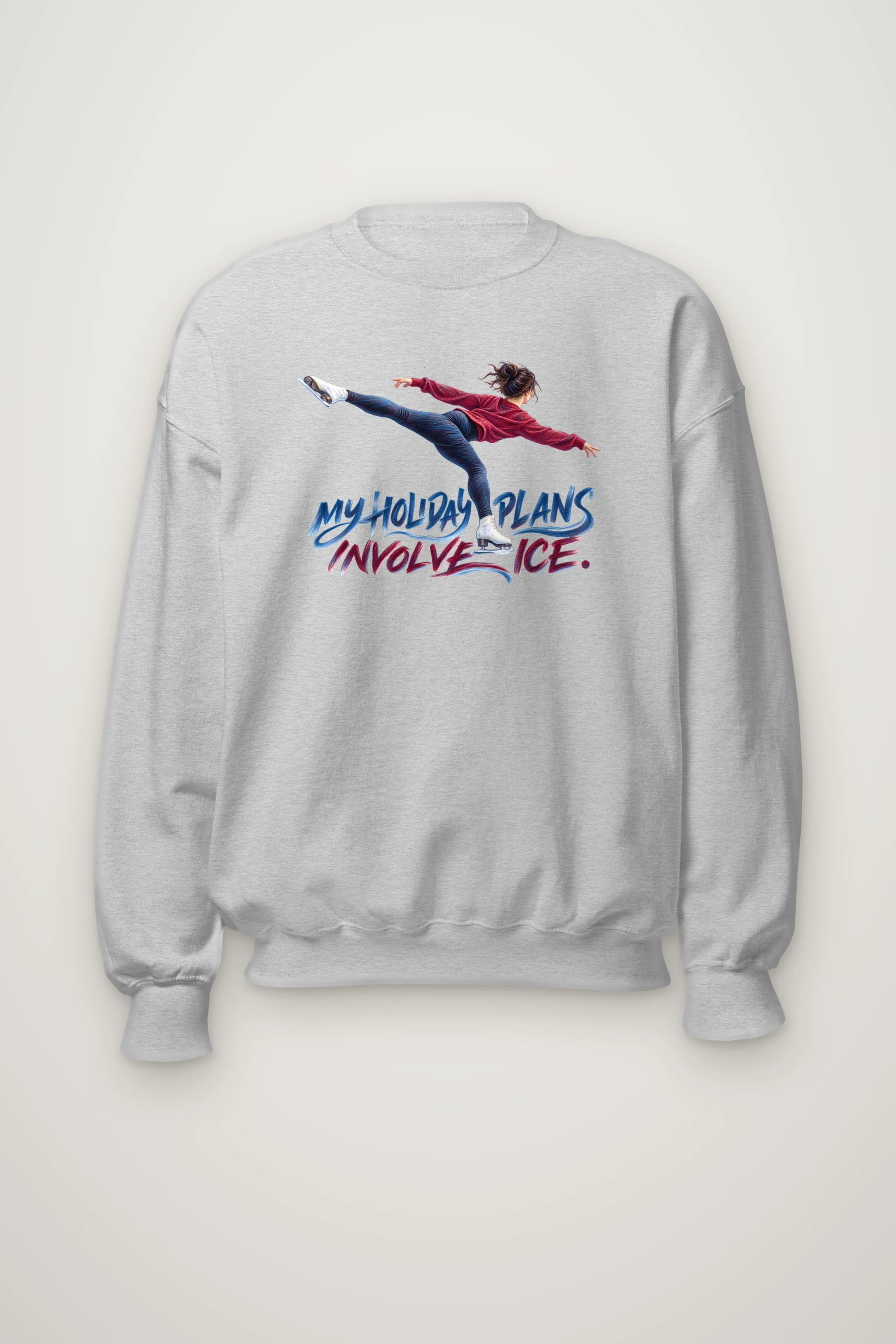 "My Holiday Plans Involve Ice" Heavy Blend Unisex Crewneck Sweatshirt