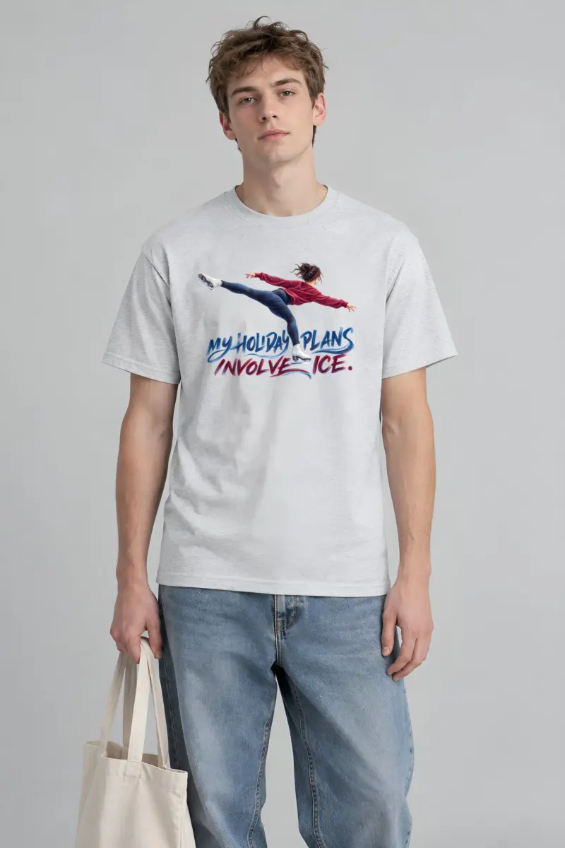 “My Holiday Plans Involve Ice” Heavyweight Unisex Crewneck T-shirt