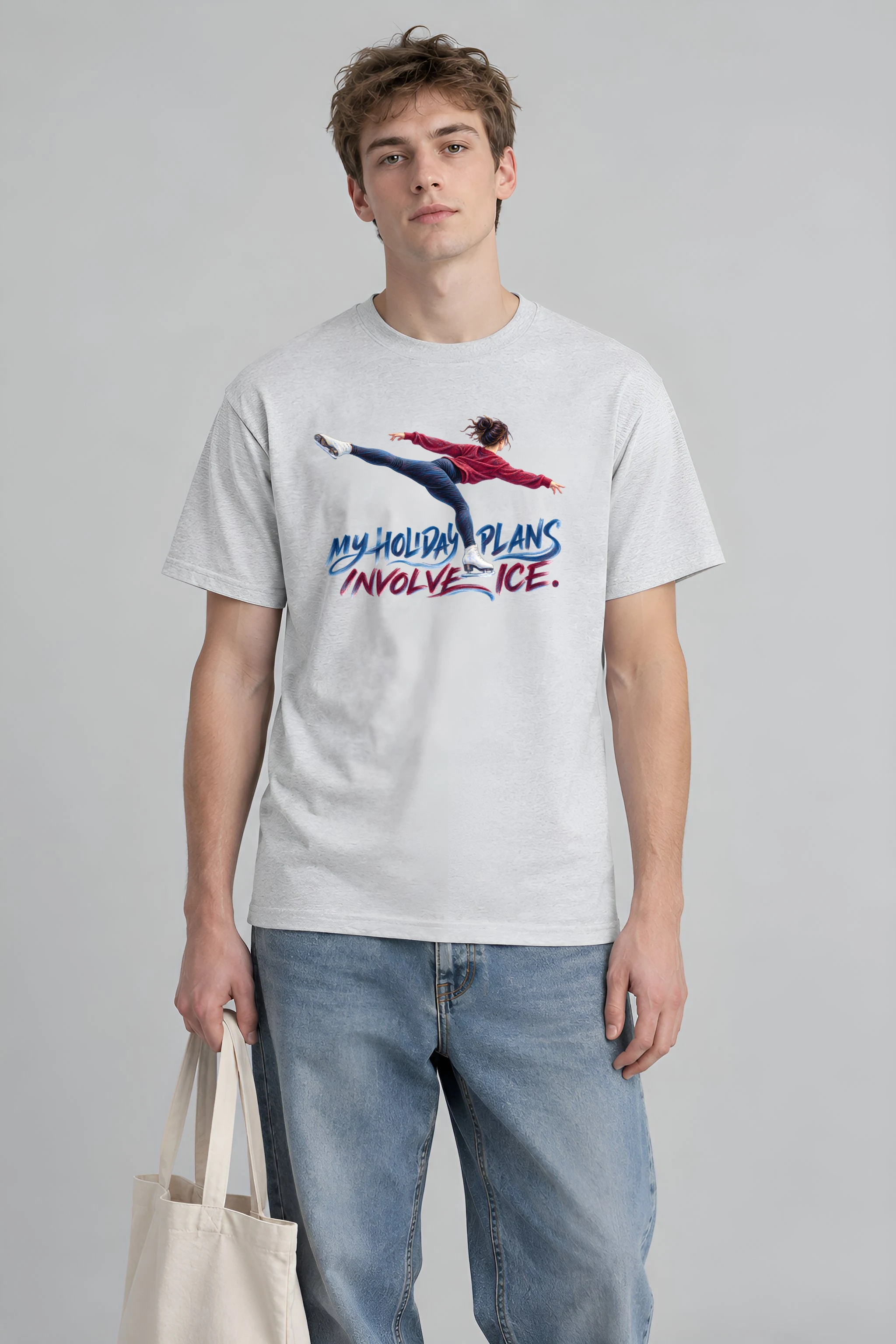 "My Holiday Plans Involve Ice" Heavyweight Unisex Crewneck T-shirt
