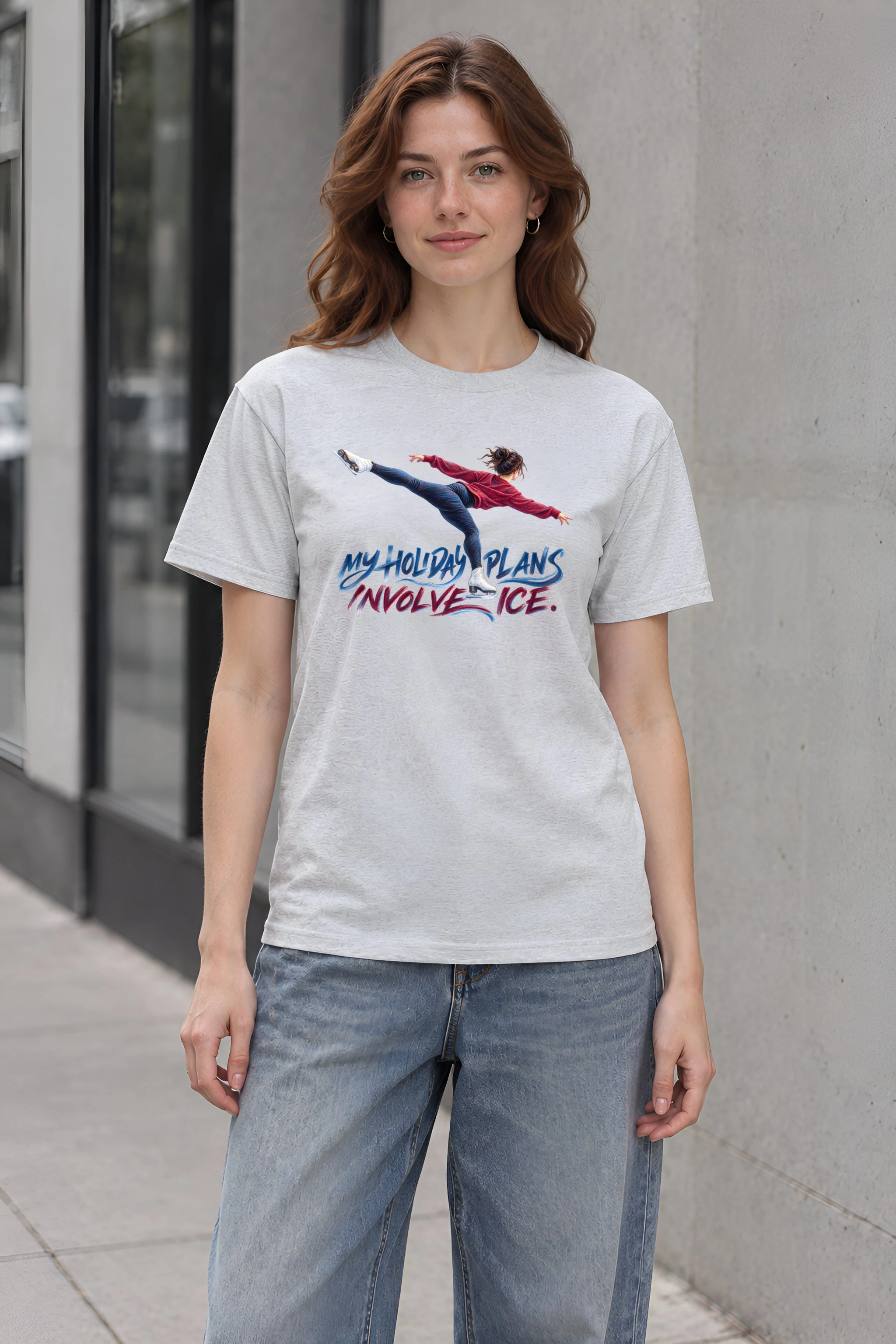 "My Holiday Plans Involve Ice" Heavyweight Unisex Crewneck T-shirt